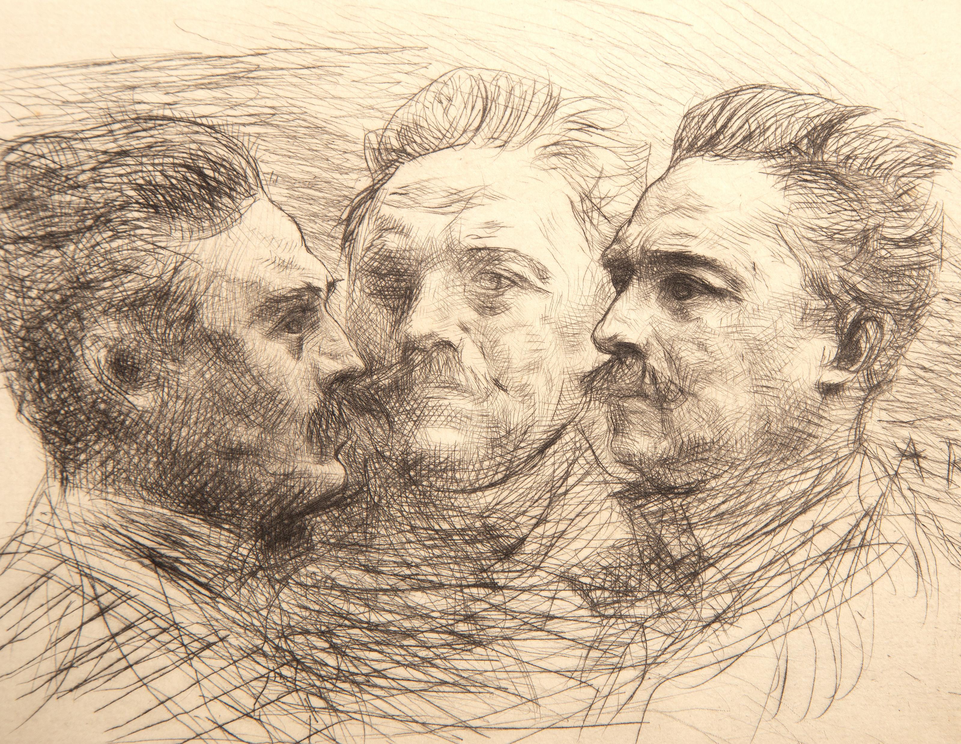 Henri Becque, Modern Etching by Auguste Rodin For Sale 3