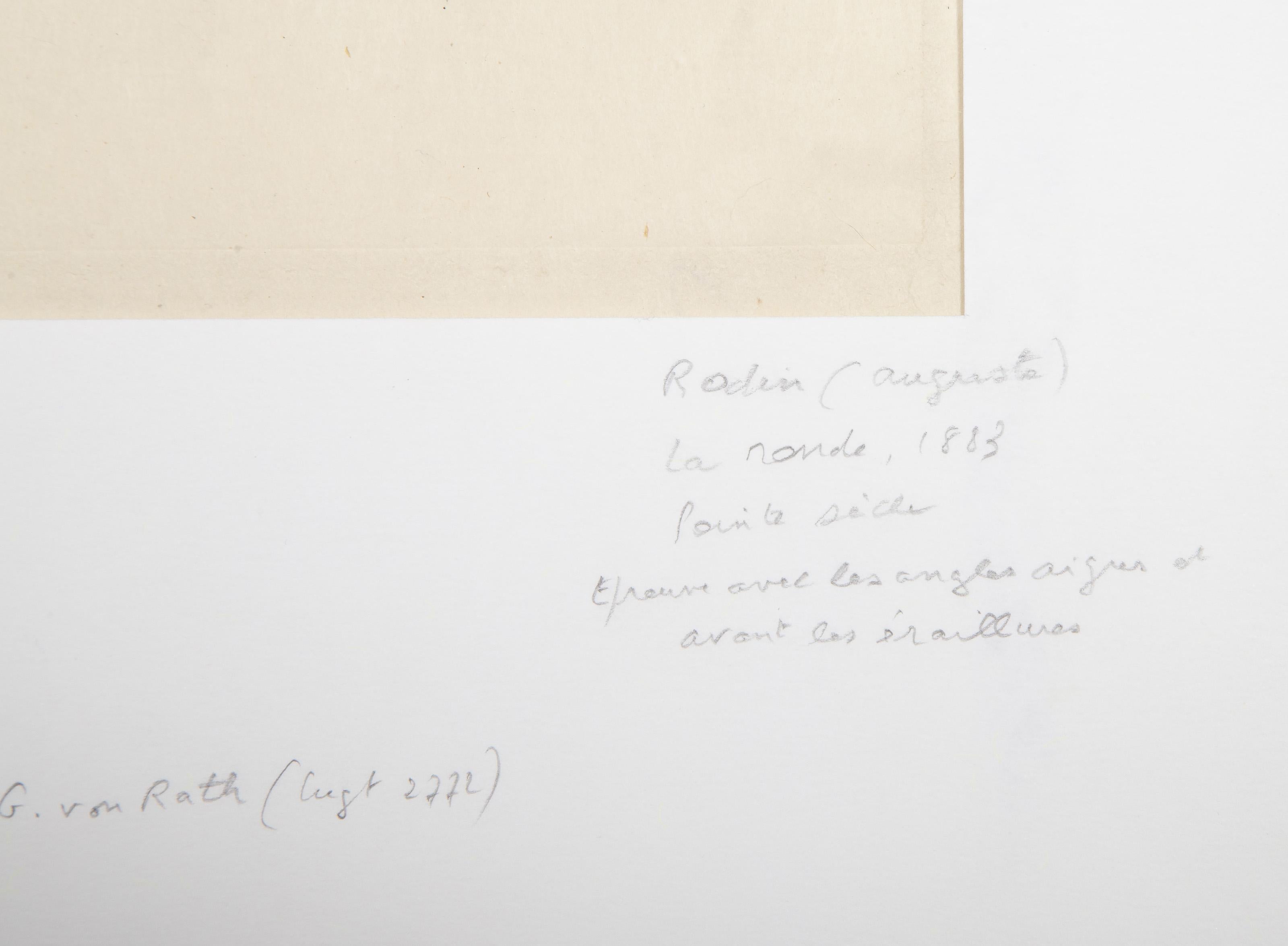 La Ronde, pointe sèche d'Auguste Rodin en vente 1
