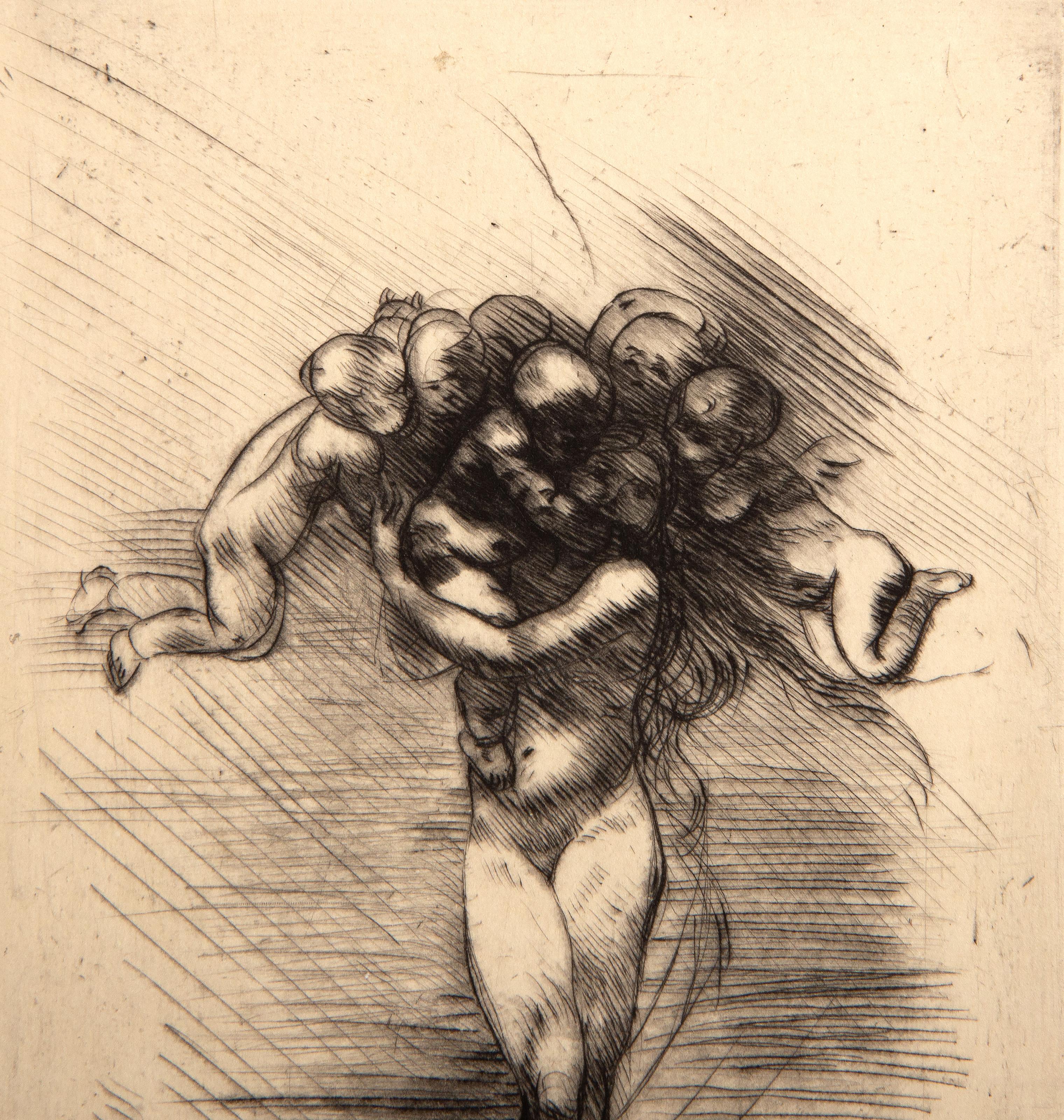 Le Printemps, Modern Drypoint Etching by Auguste Rodin For Sale 1