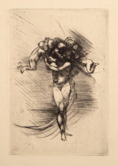 Le Printemps, aguafuerte moderno en punta seca de Auguste Rodin