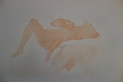 Lying Nude - Lithograph and stencil