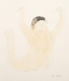 Acróbata masculino, litografía impresionista de Auguste Rodin