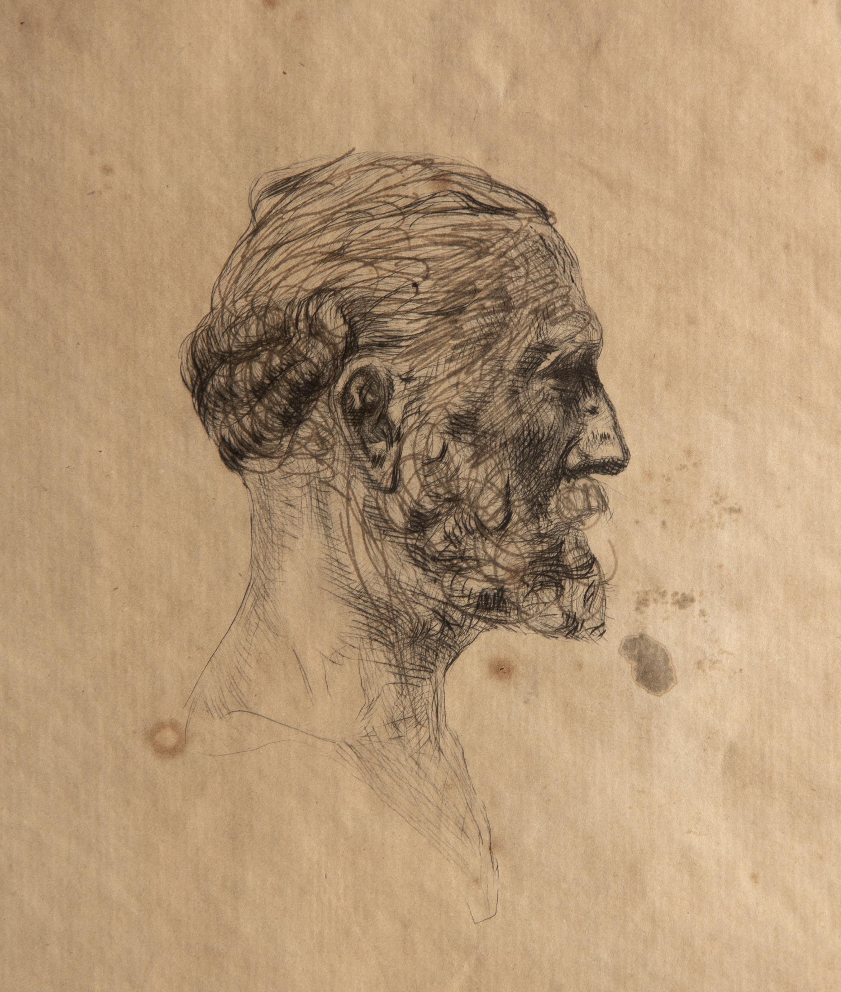 Portrait d'Antonin Proust, Drypoint Etching by Auguste Rodin 2