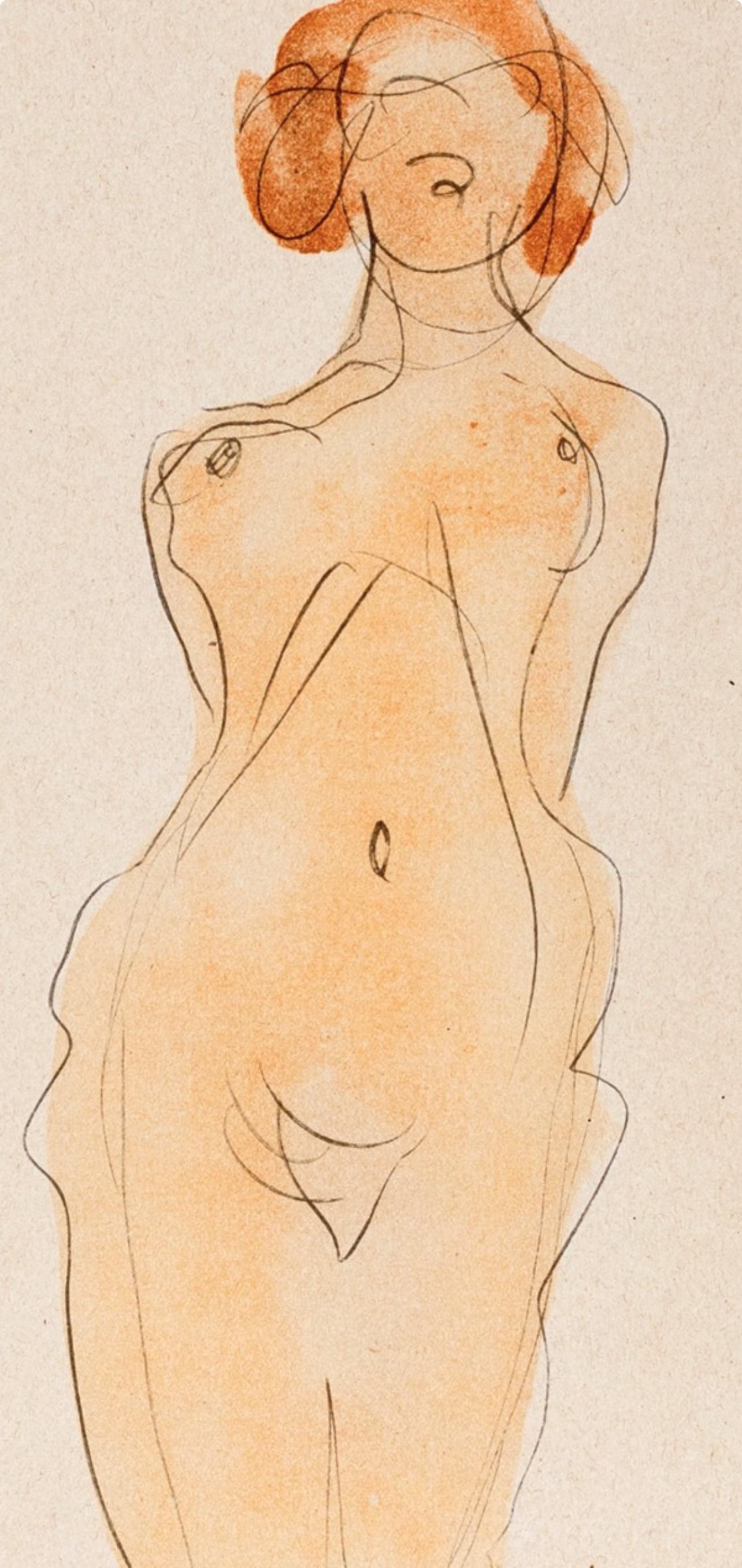 Rodin, Composition, Douze aquarelles de Auguste Rodin (after) For Sale 1