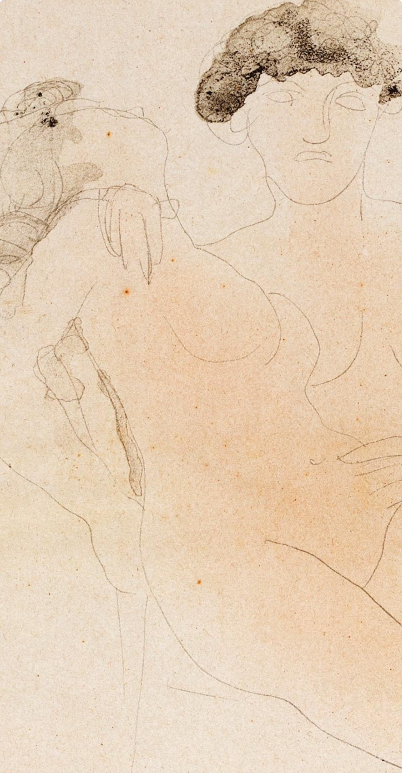 Rodin, Composition, Douze aquarelles de Auguste Rodin (after) For Sale 1