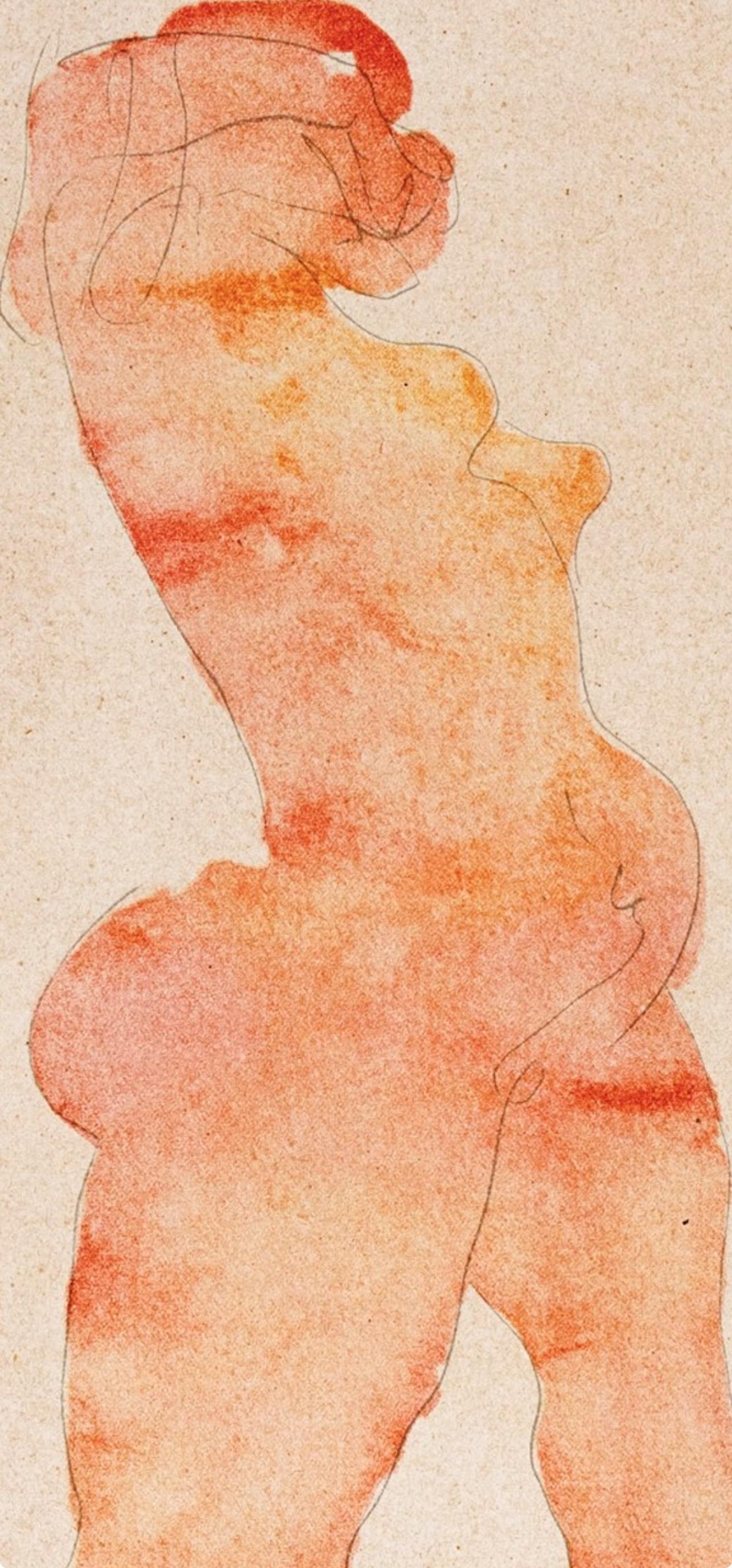 Rodin, Composition, Douze aquarelles de Auguste Rodin (after) For Sale 1