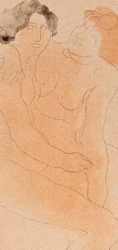 Francois Auguste Rene Rodin, Untitled, from Twelve Watercolors, 1920 (after)