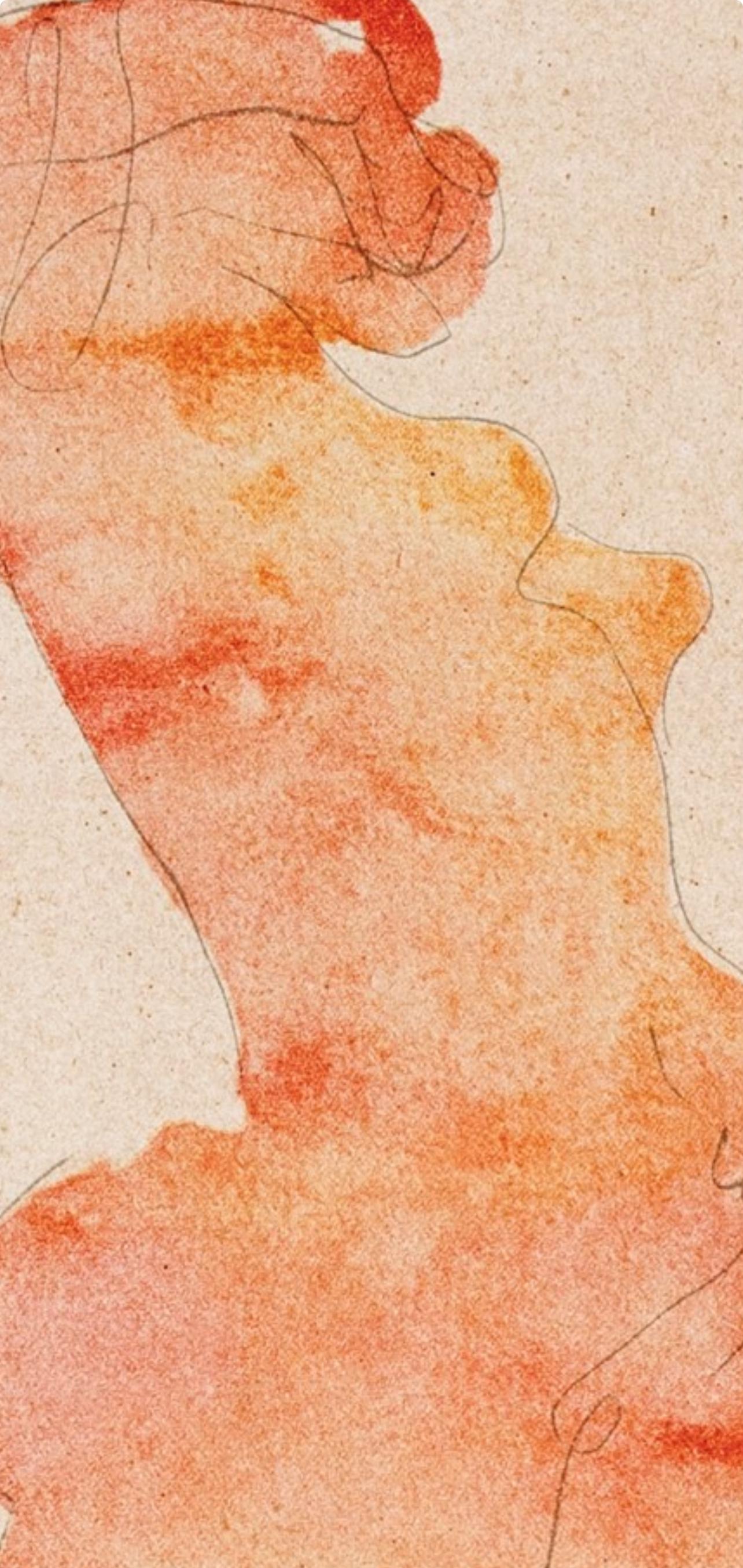 Rodin, Composition, Douze aquarelles de Auguste Rodin (after) For Sale 2