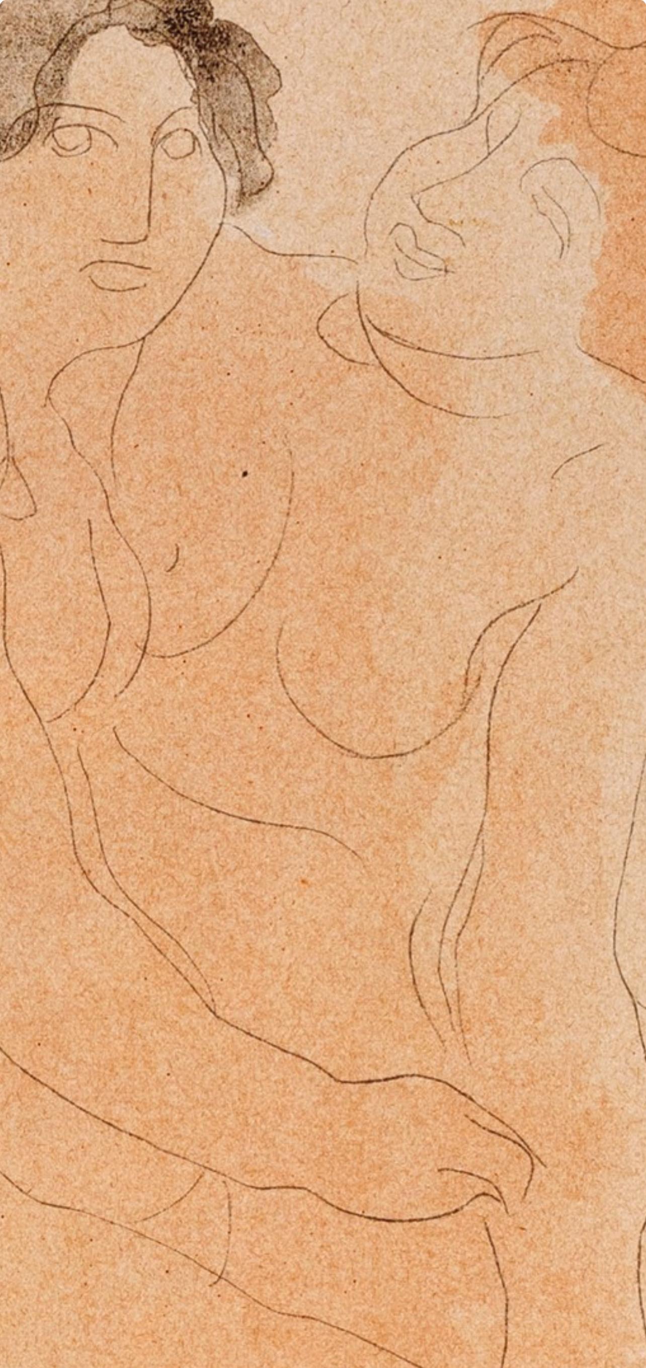 Rodin, Composition, Douze aquarelles d'Auguste Rodin (après) en vente 2