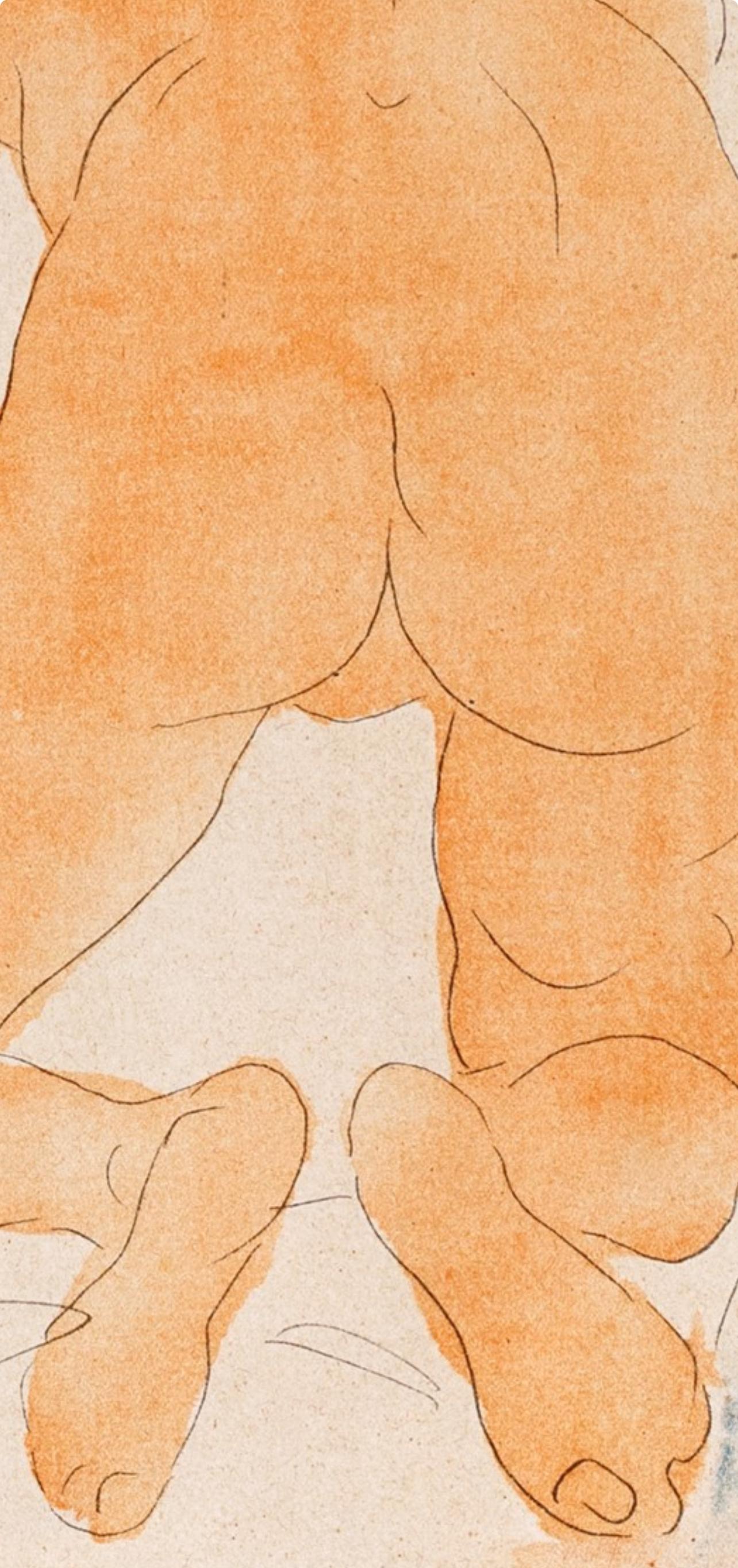 Rodin, Composition, Douze aquarelles de Auguste Rodin (after) For Sale 3