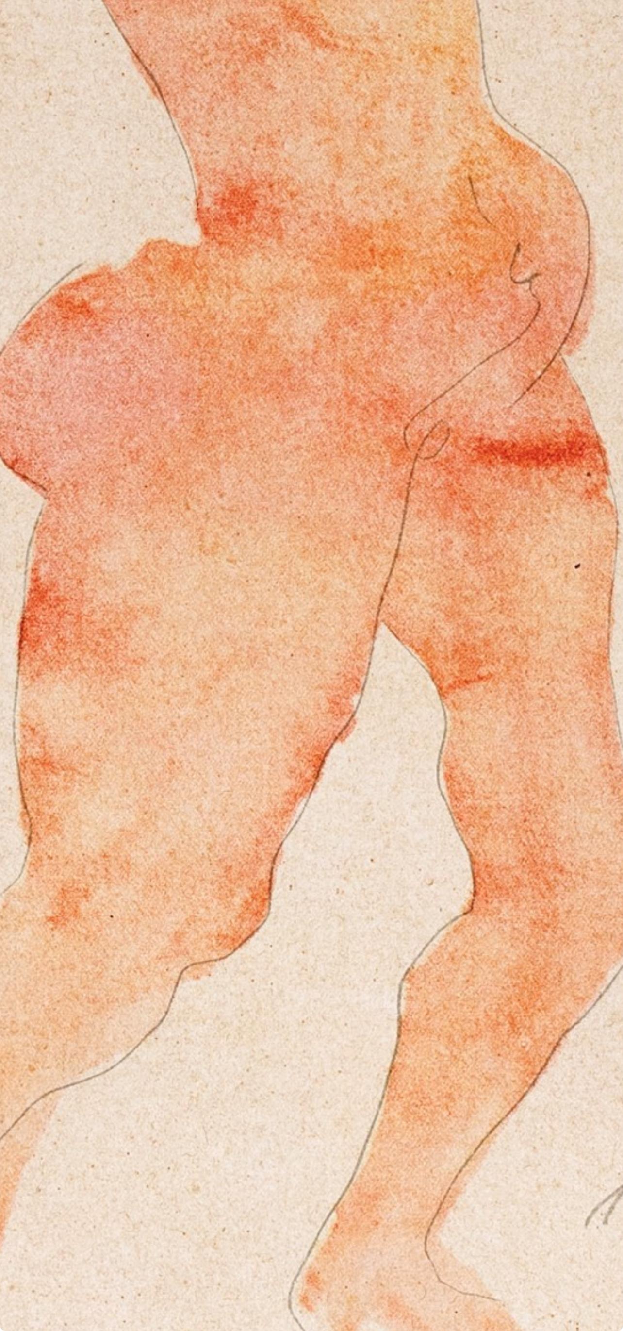 Rodin, Composition, Douze aquarelles de Auguste Rodin (after) For Sale 3