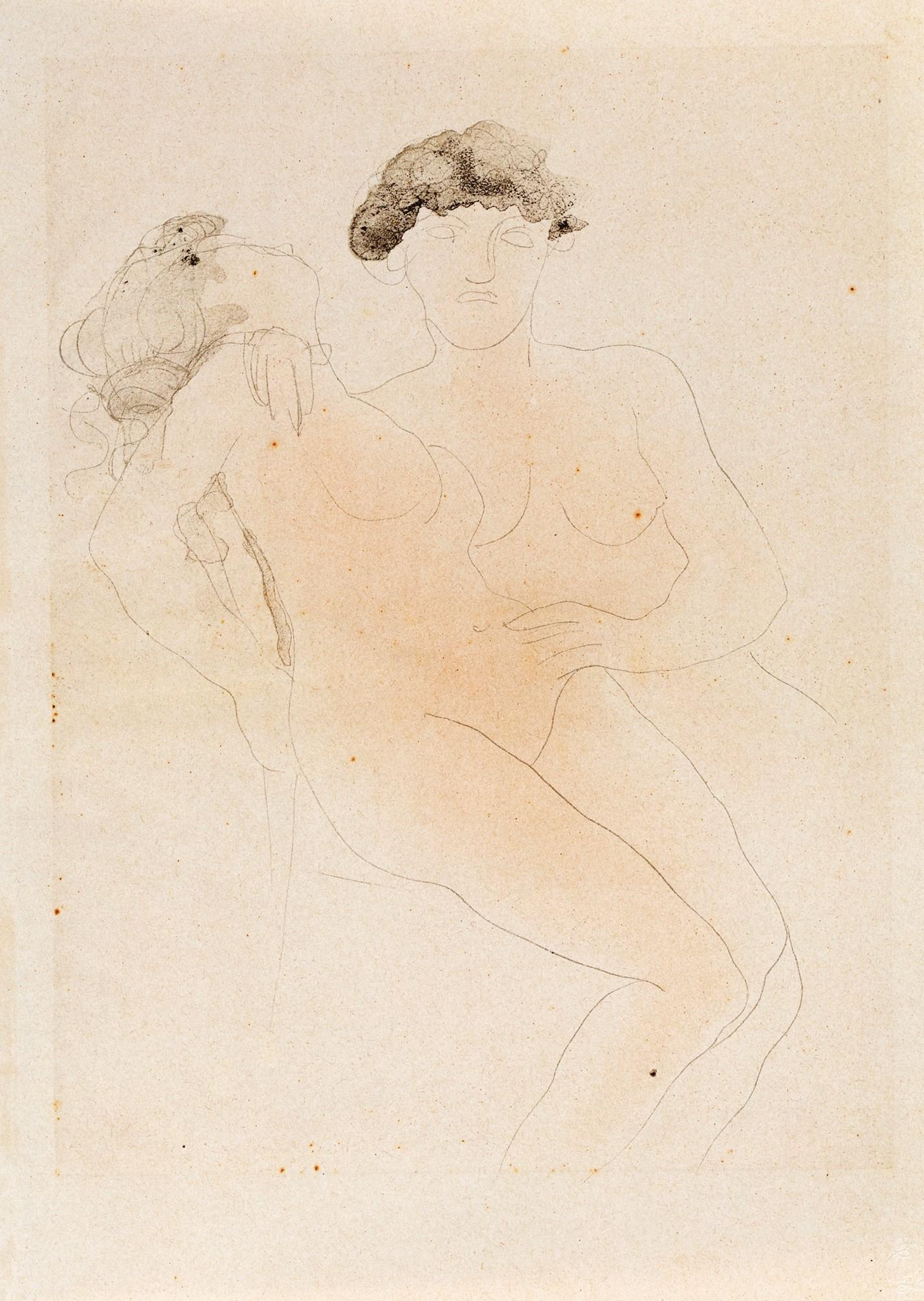 Rodin, Composition, Douze aquarelles de Auguste Rodin (after) For Sale 4