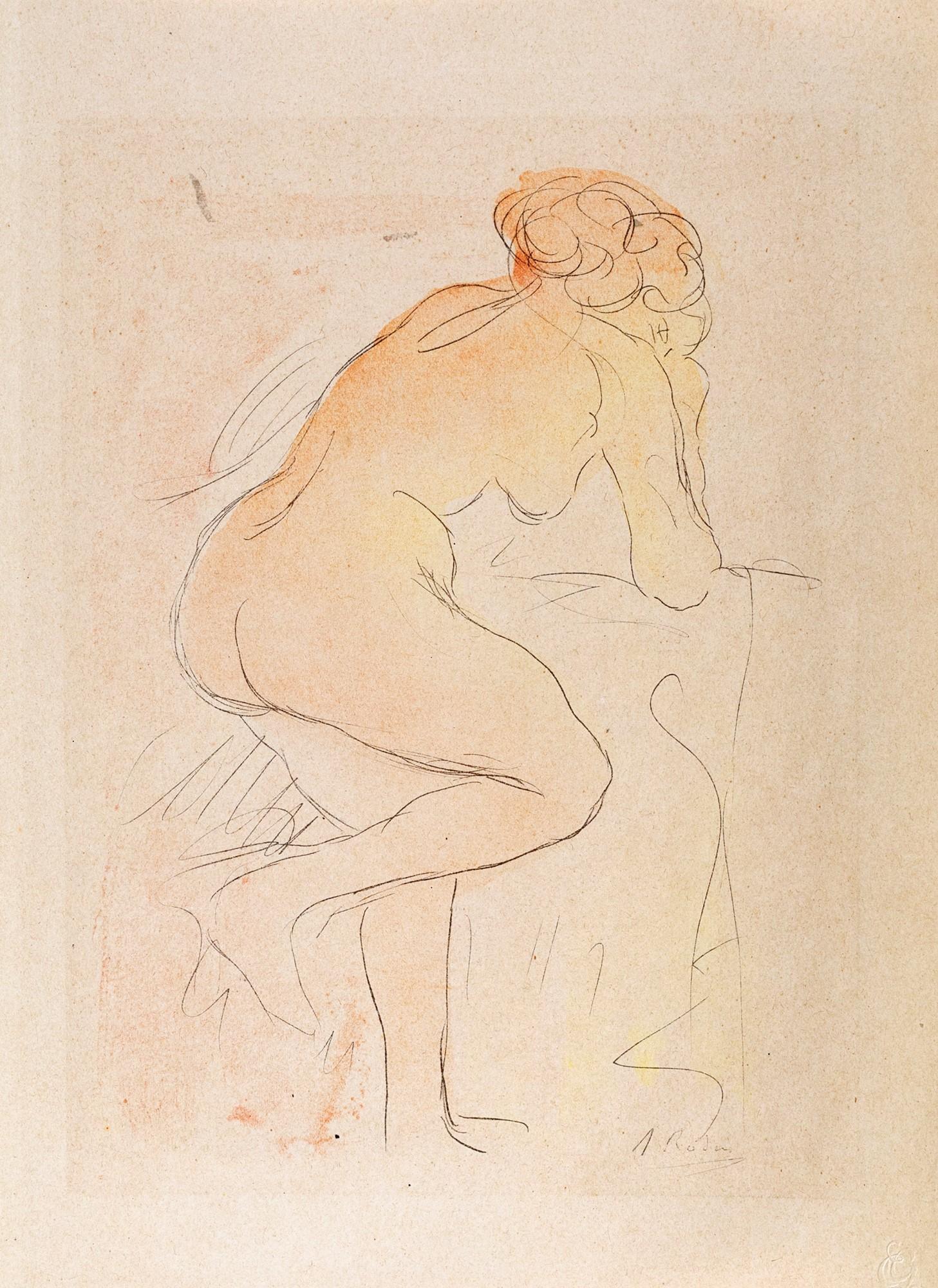Rodin, Composition, Douze aquarelles d'Auguste Rodin (après) en vente 4