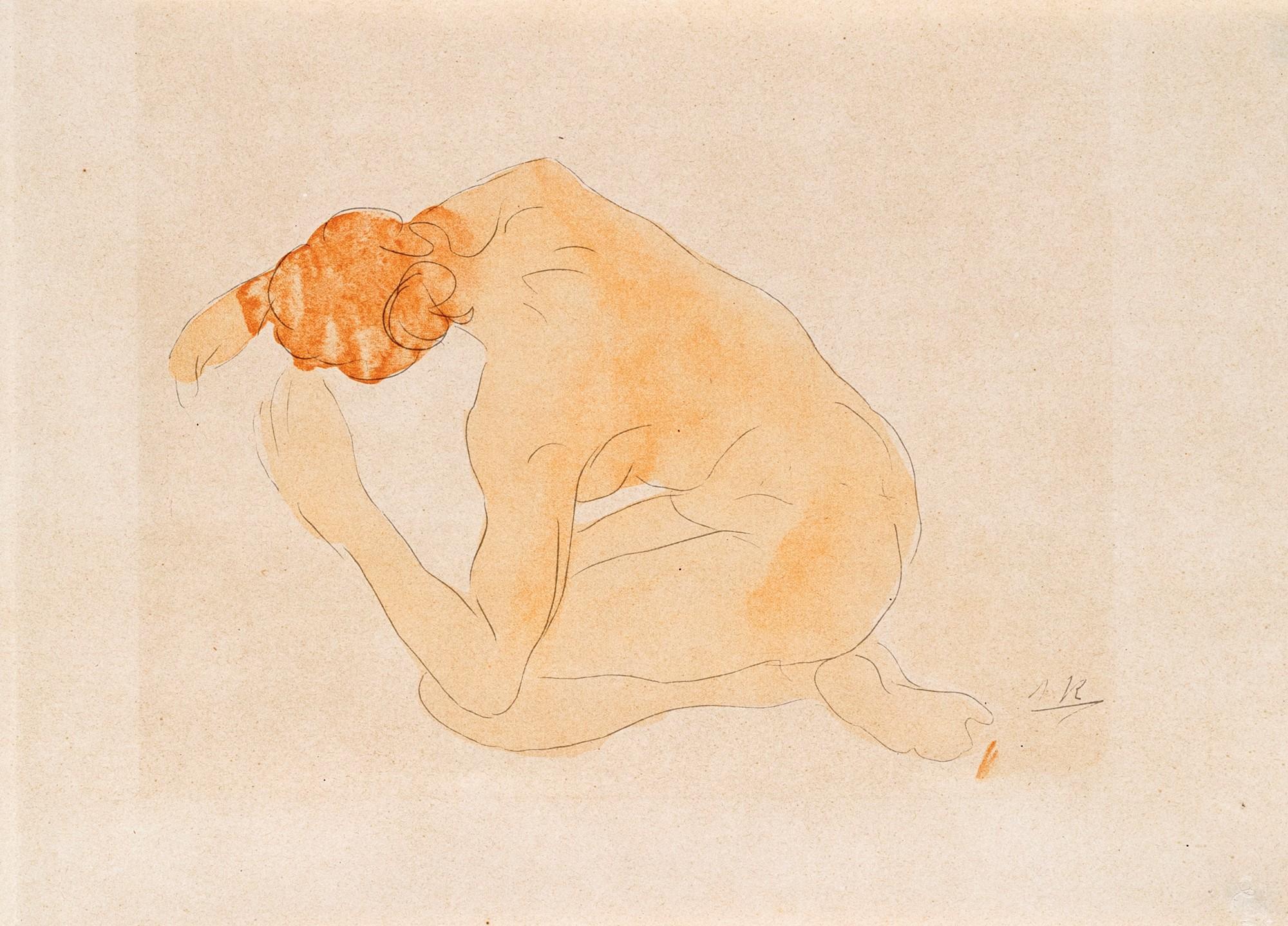 Rodin, Composition, Douze aquarelles de Auguste Rodin (after) For Sale 4