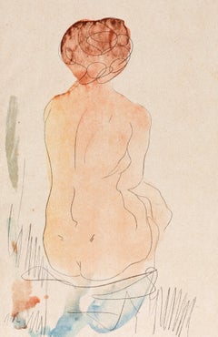Rodin, Composizione, Douze aquarelles de Auguste Rodin (after) Auguste Rodin