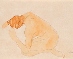 Rodin, Composizione, Douze aquarelles de Auguste Rodin (after) Auguste Rodin