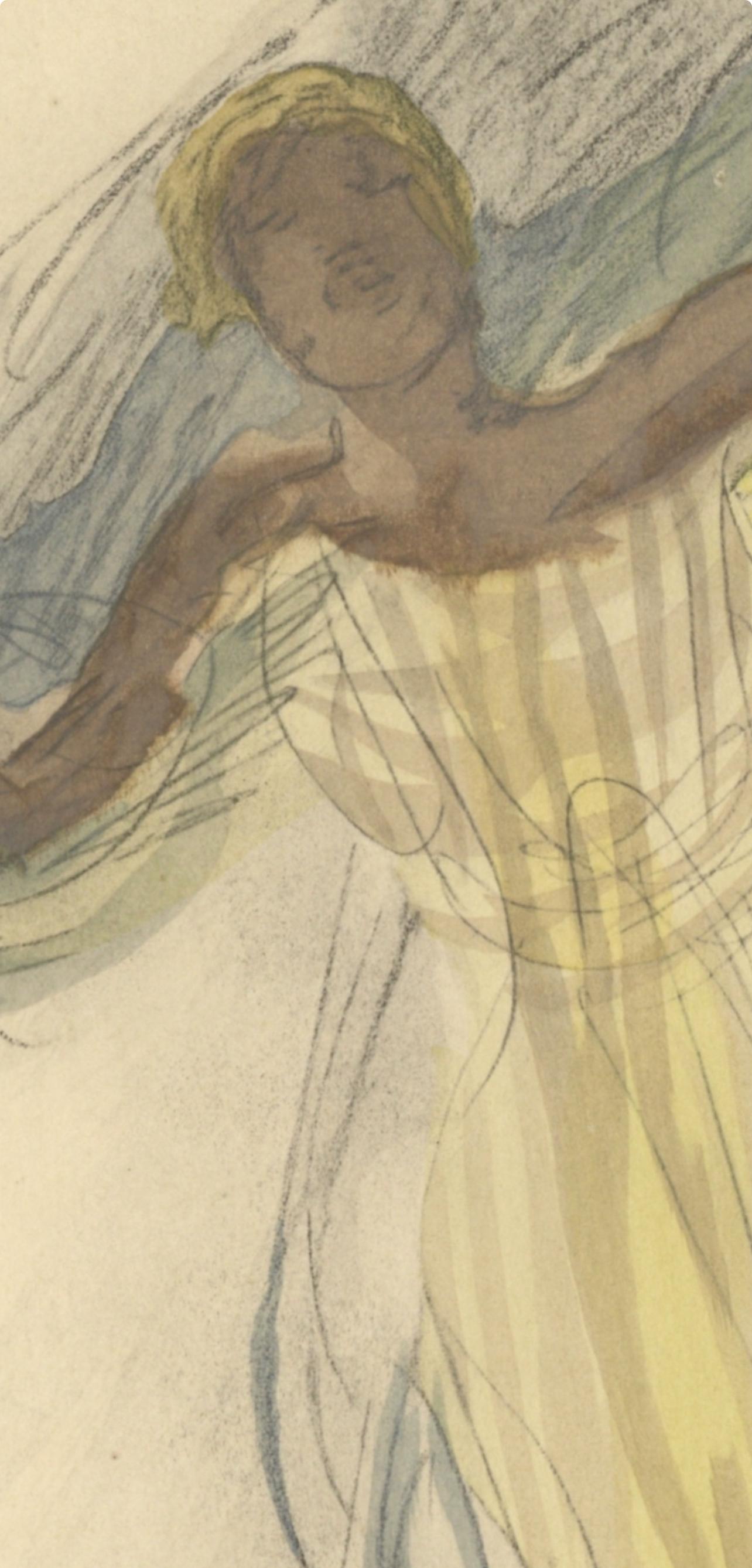 Rodin, Composition, La Varende, Rodin (after) - Beige Landscape Print by Auguste Rodin