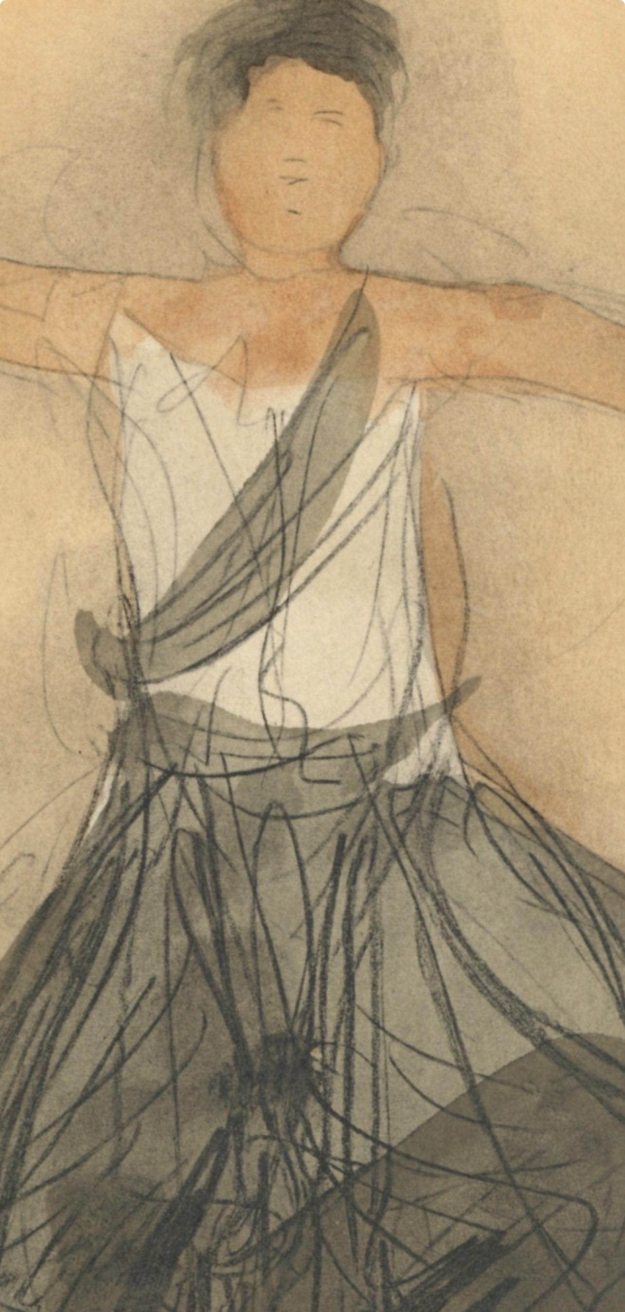 Rodin, Komposition, La Varende, Rodin (später) (Beige), Landscape Print, von Auguste Rodin