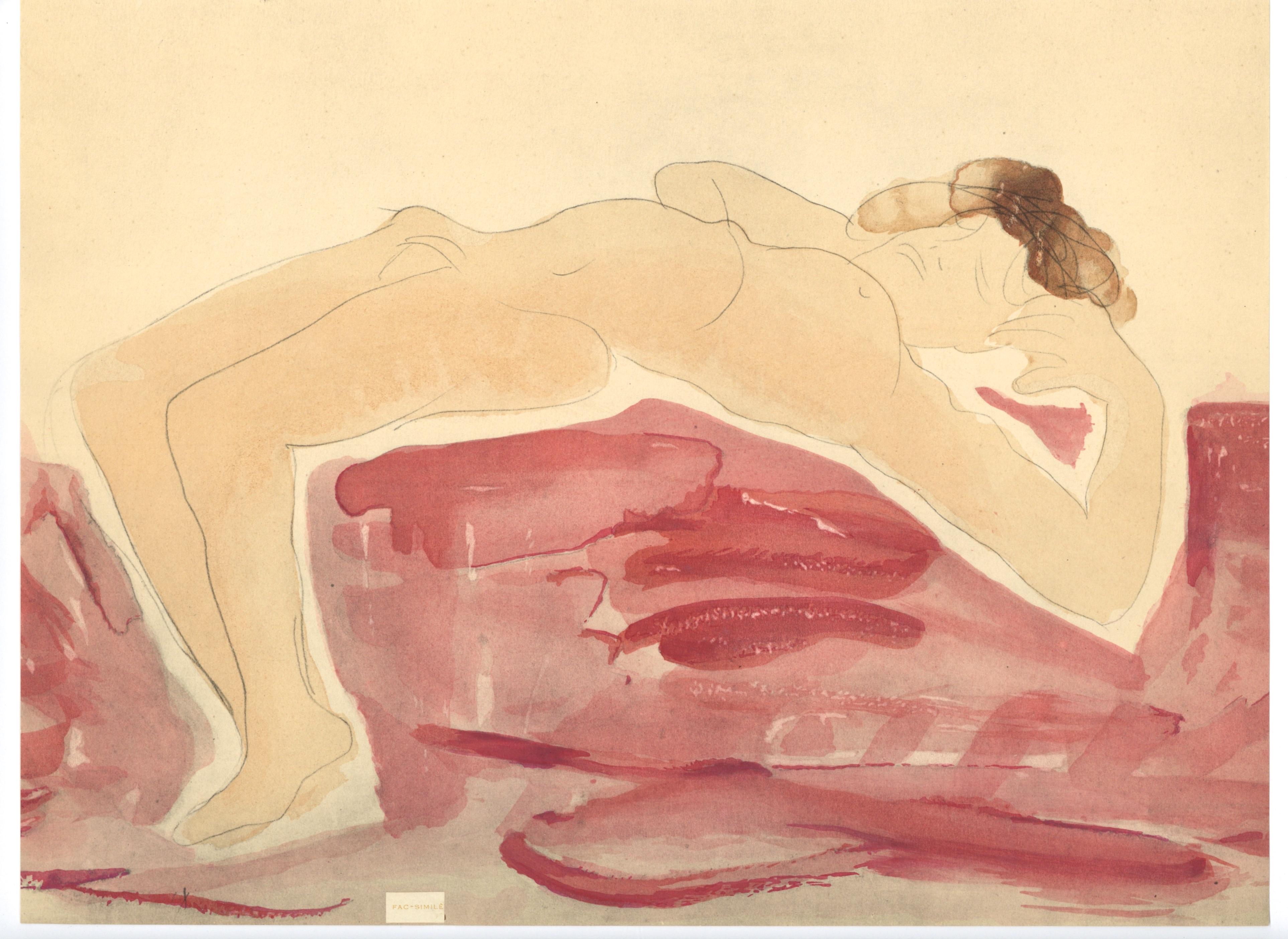 Lithograph and stencil on vélin pur fil paper. Inscription: unsigned and unnumbered, as issued. Good condition. Notes: From the folio, La Varende, Rodin, 1944. Published by Éditions Rombaldi, Paris, under the direction of René Gas, Paris; printed by