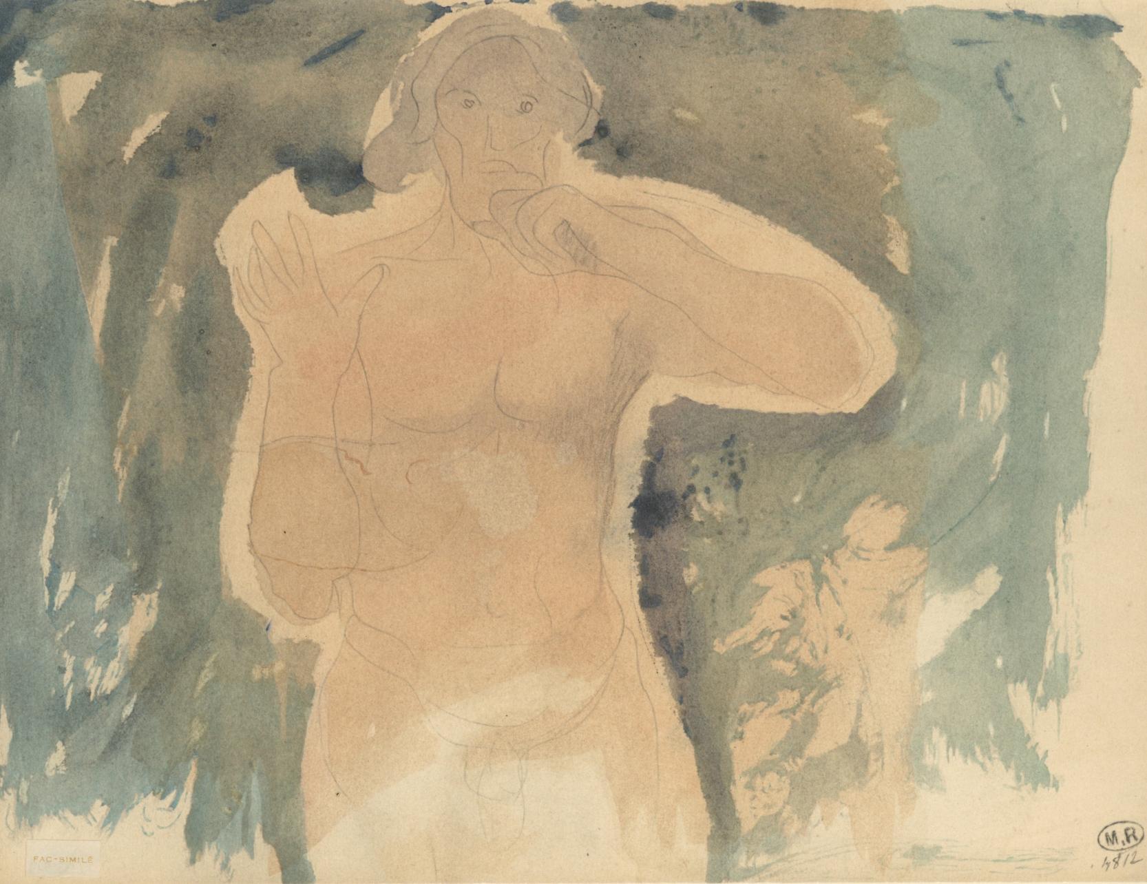 Auguste Rodin Landscape Print - Rodin, Composition, La Varende, Rodin (after)