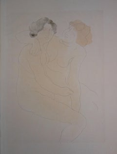 Two Nudes - Lithograph and stencil