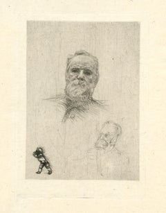 "Victor Hugo de face" original drypoint