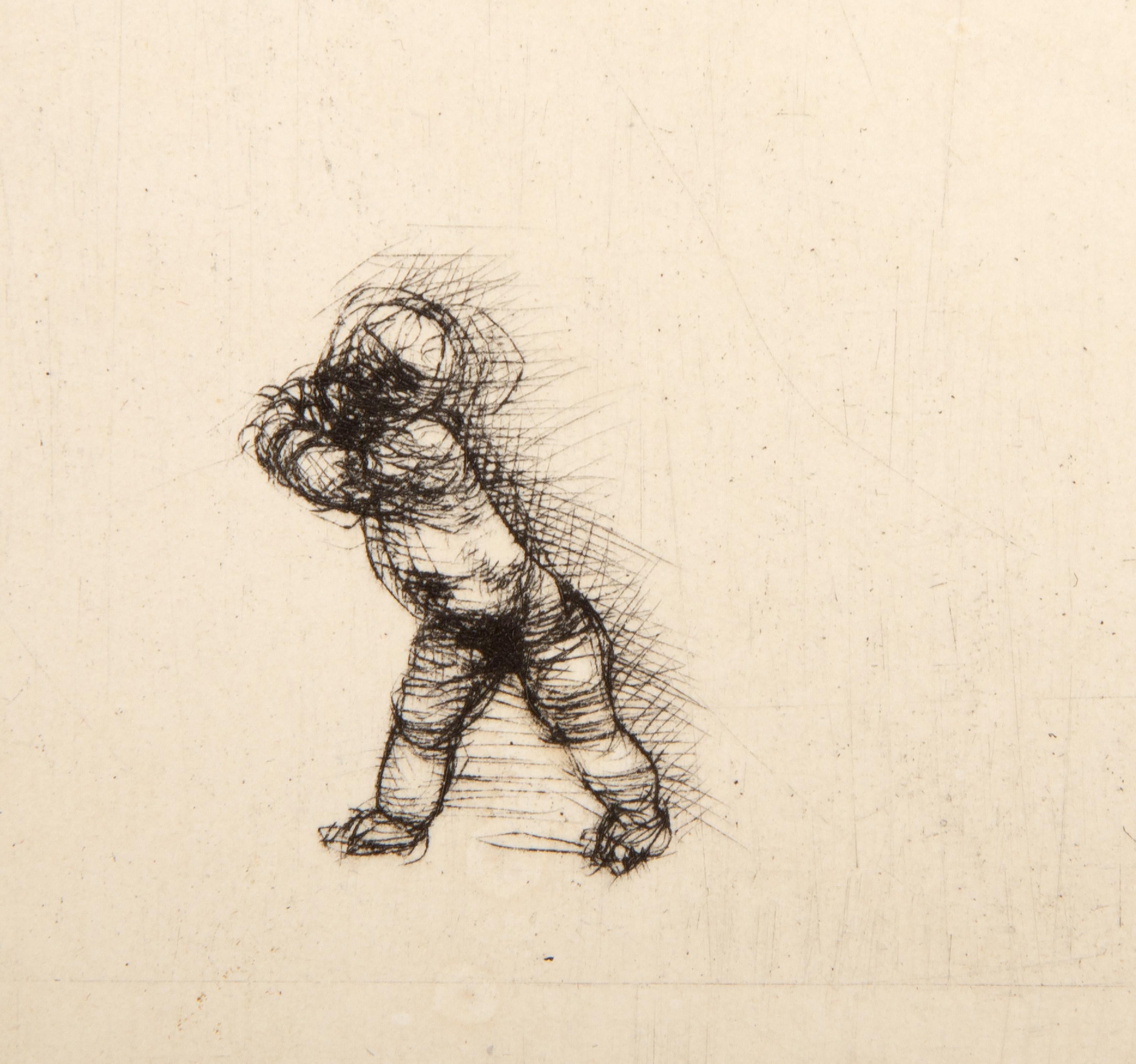 Victor Hugo, de Face State Nine, Impressionist Etching by Auguste Rodin For Sale 1