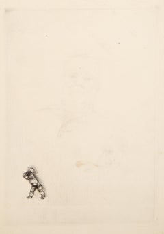 Victor Hugo, de Face State Nine, Impressionist Etching by Auguste Rodin