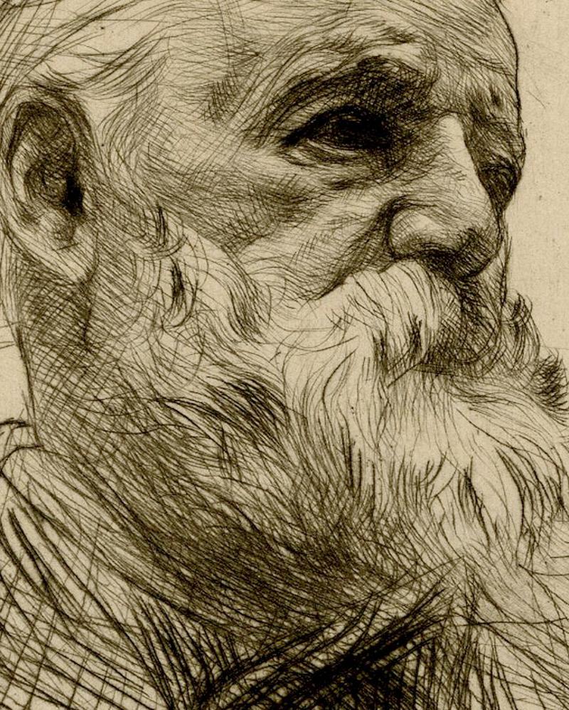 Victor Hugo, de trois quarts - Print by Auguste Rodin