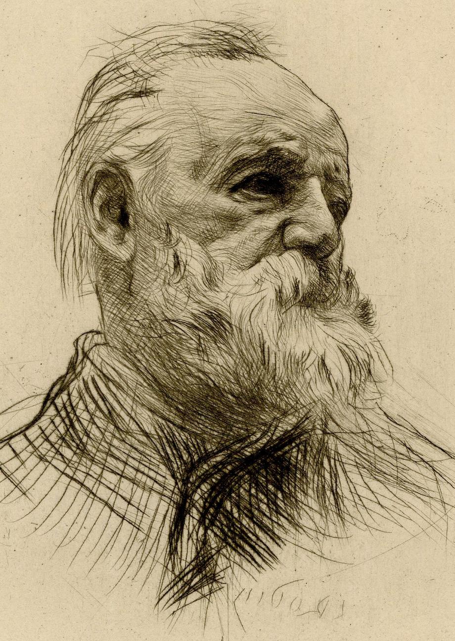 Victor Hugo, de trois quarts - French School Print by Auguste Rodin