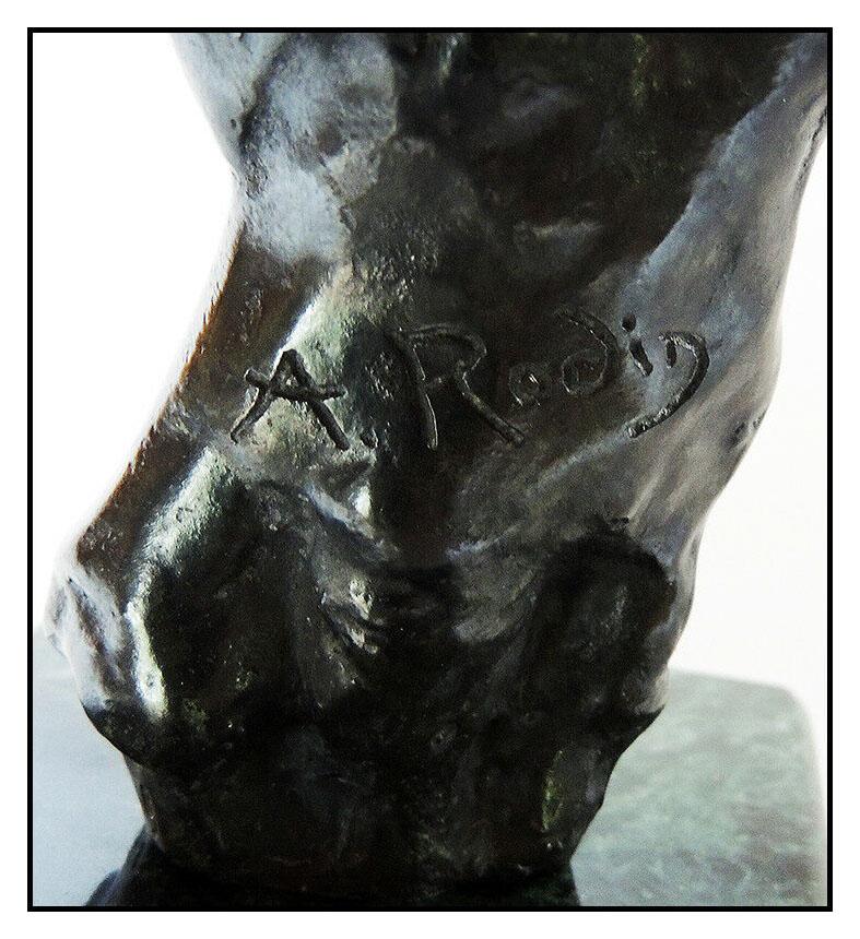 Auguste Rodin Clenched Hand Bronze Sculpture Signed Gantz Foundry Authentic Art 3