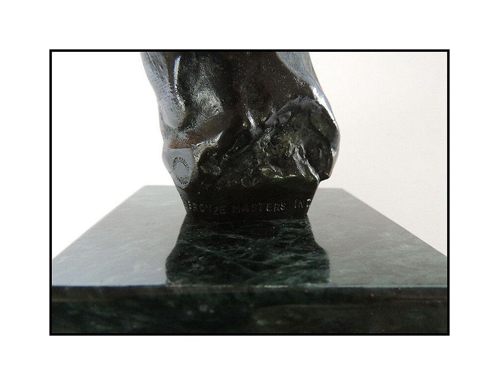 Auguste Rodin Clenched Hand Bronze Sculpture Signed Gantz Foundry Authentic Art 5