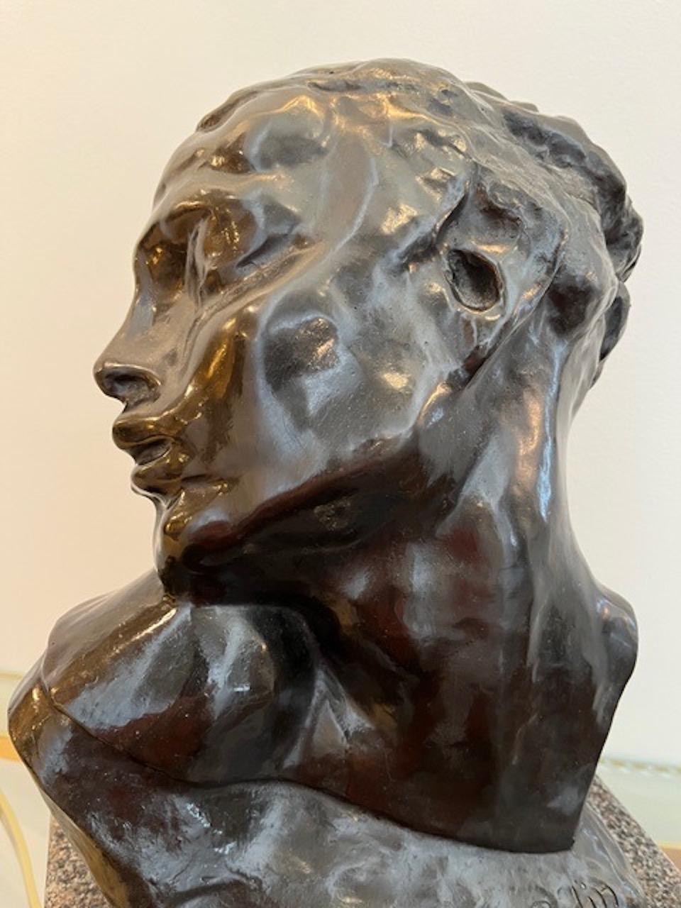 Cabeza de la Lujuria (Tete de la Luxure) - Sculpture de Auguste Rodin