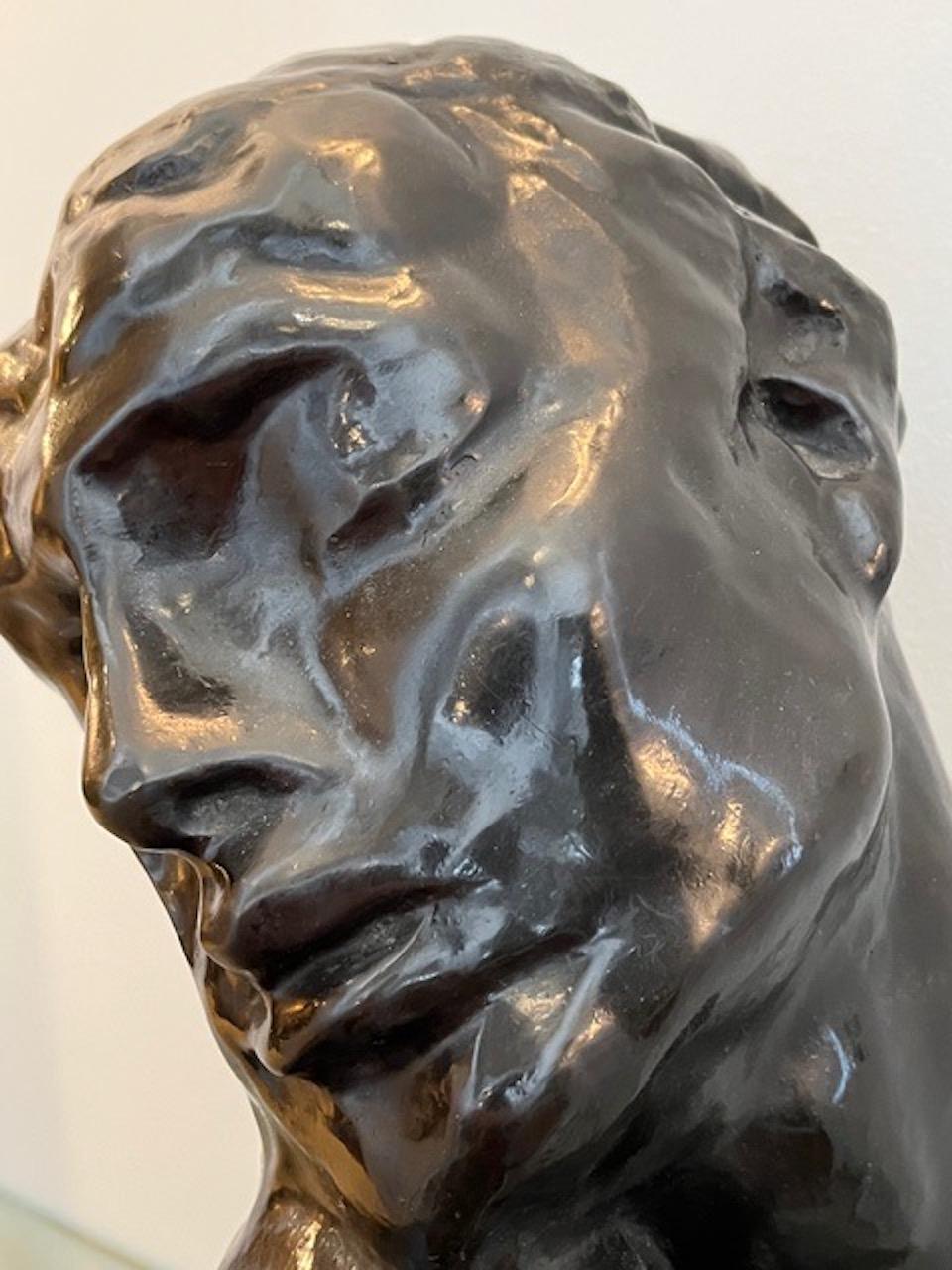Cabeza de la Lujuria (Tete de la Luxure) - Sculpture Impresionista de Auguste Rodin