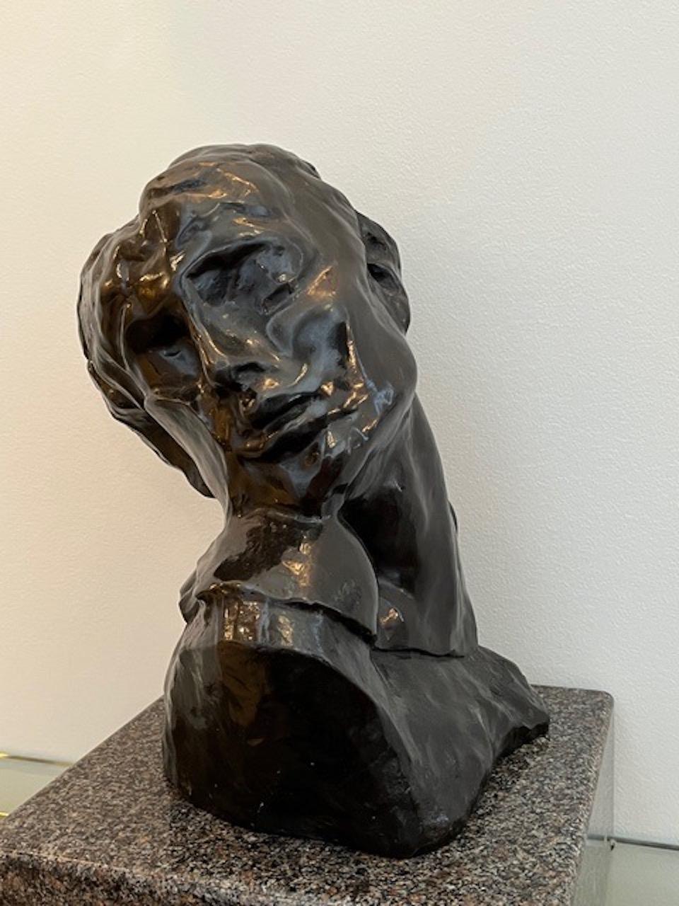 Figurative Sculpture de Auguste Rodin - Cabeza de la Lujuria (Tete de la Luxure)