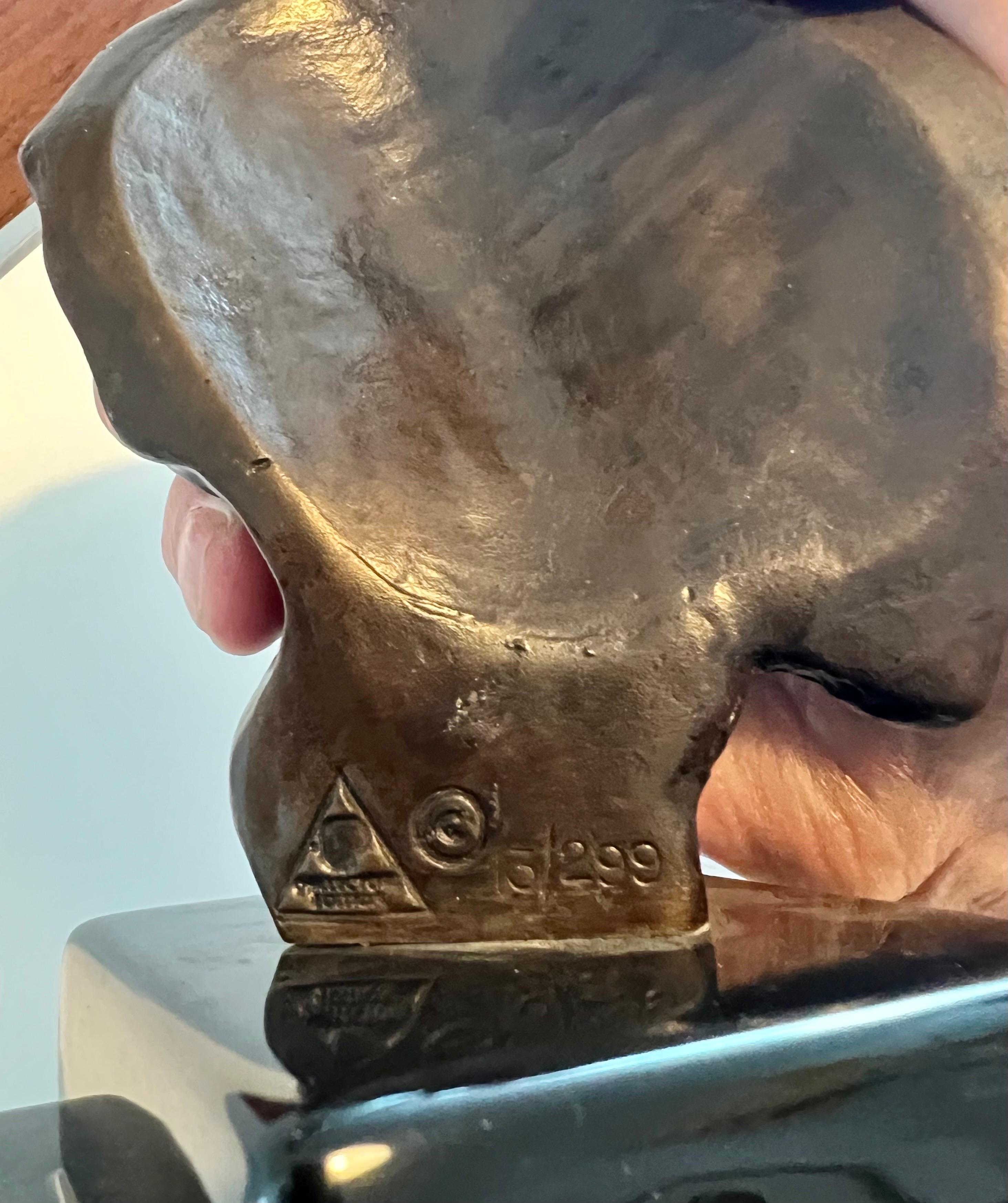 Petite sculpture en bronze moulé d'après Rodin « Pleite tete au nez rétrousse » en vente 10