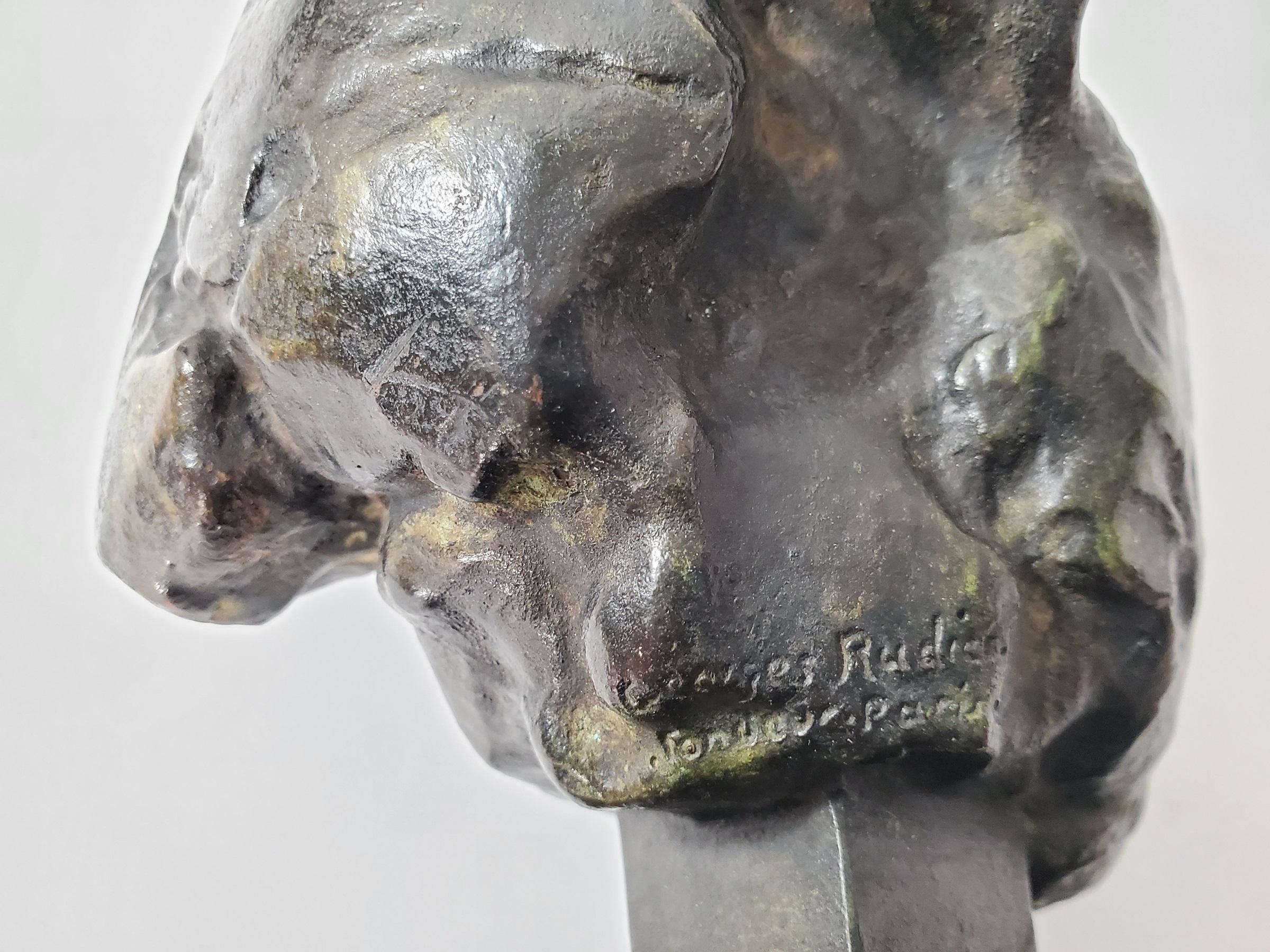 Tête tragique (Moderne), Sculpture, von Auguste Rodin