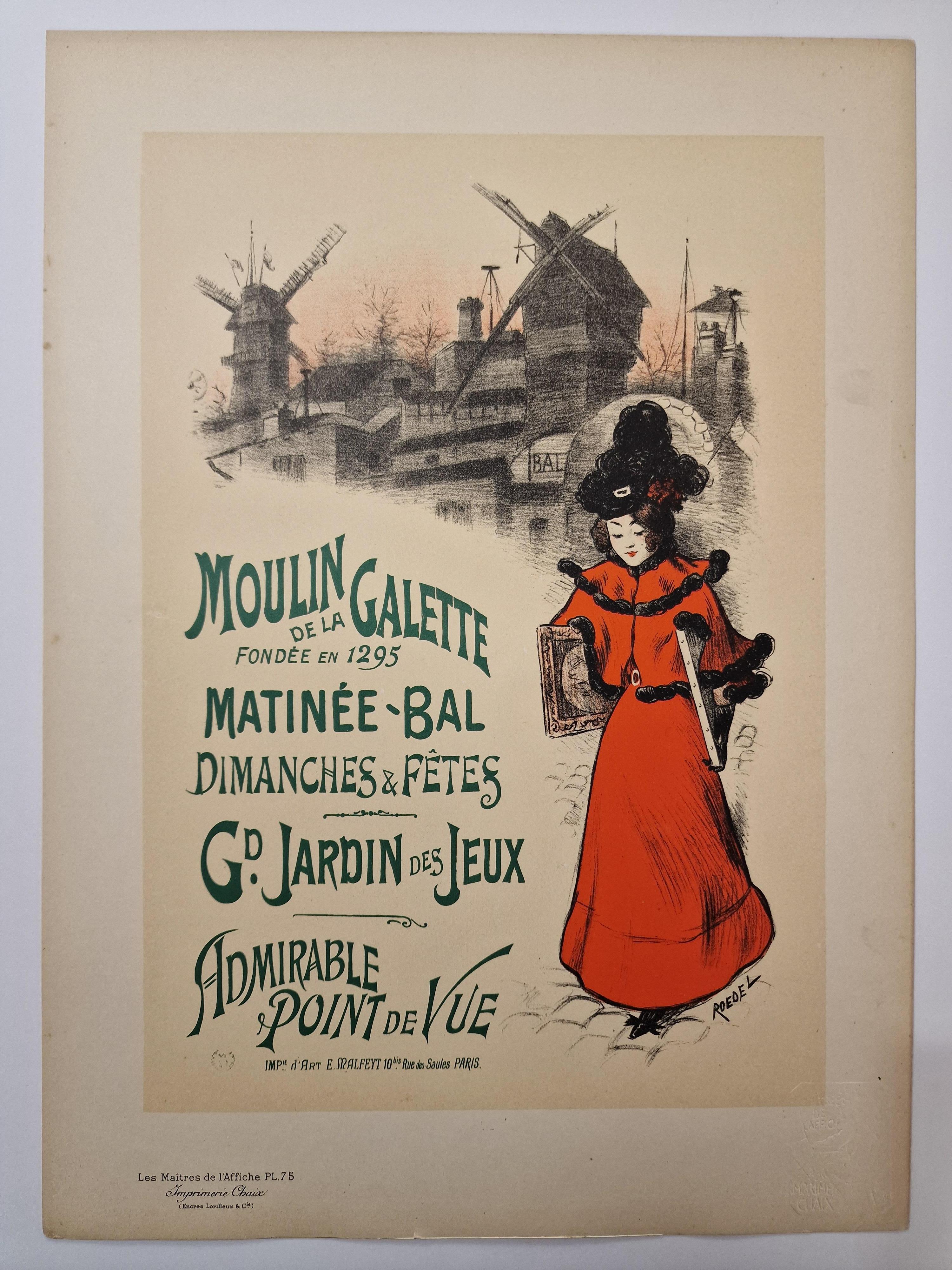 Moulin de la Galette.  - Print by Auguste Roedel