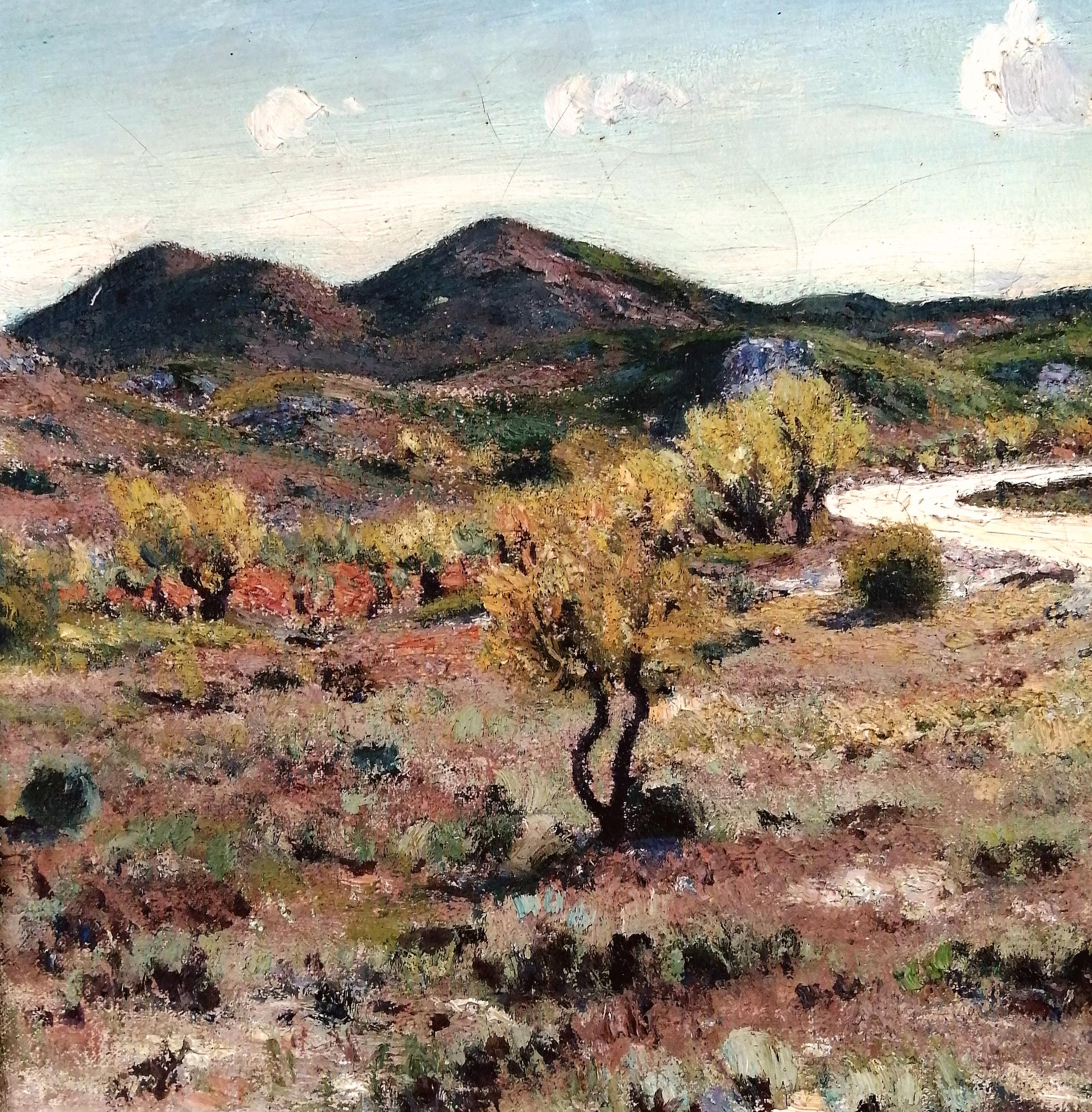 Provence Landscape - Early 20th Century Antique French Impressionist Painting 1