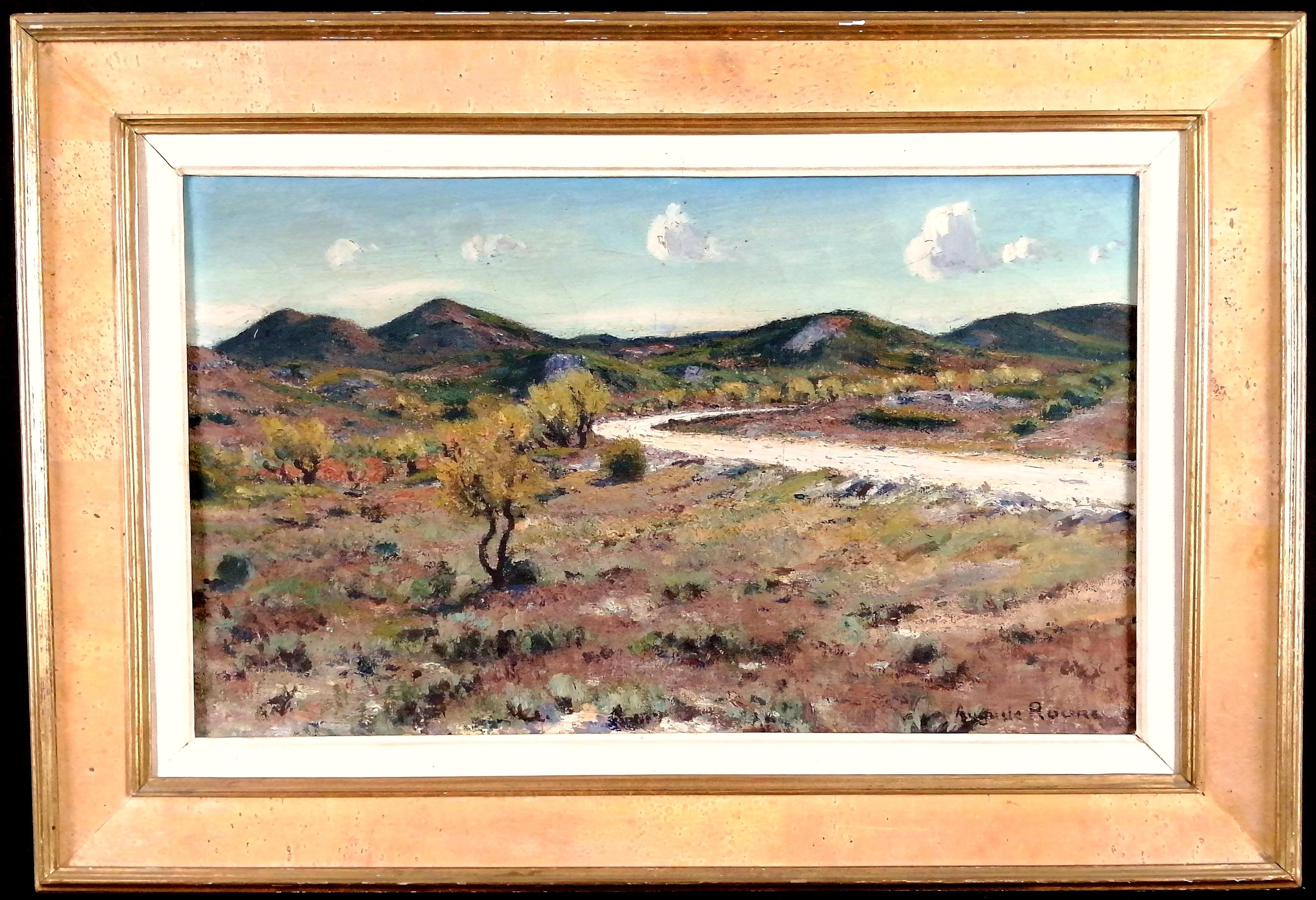 Paisaje de Provenza - Pintura impresionista francesa antigua de principios del siglo XX