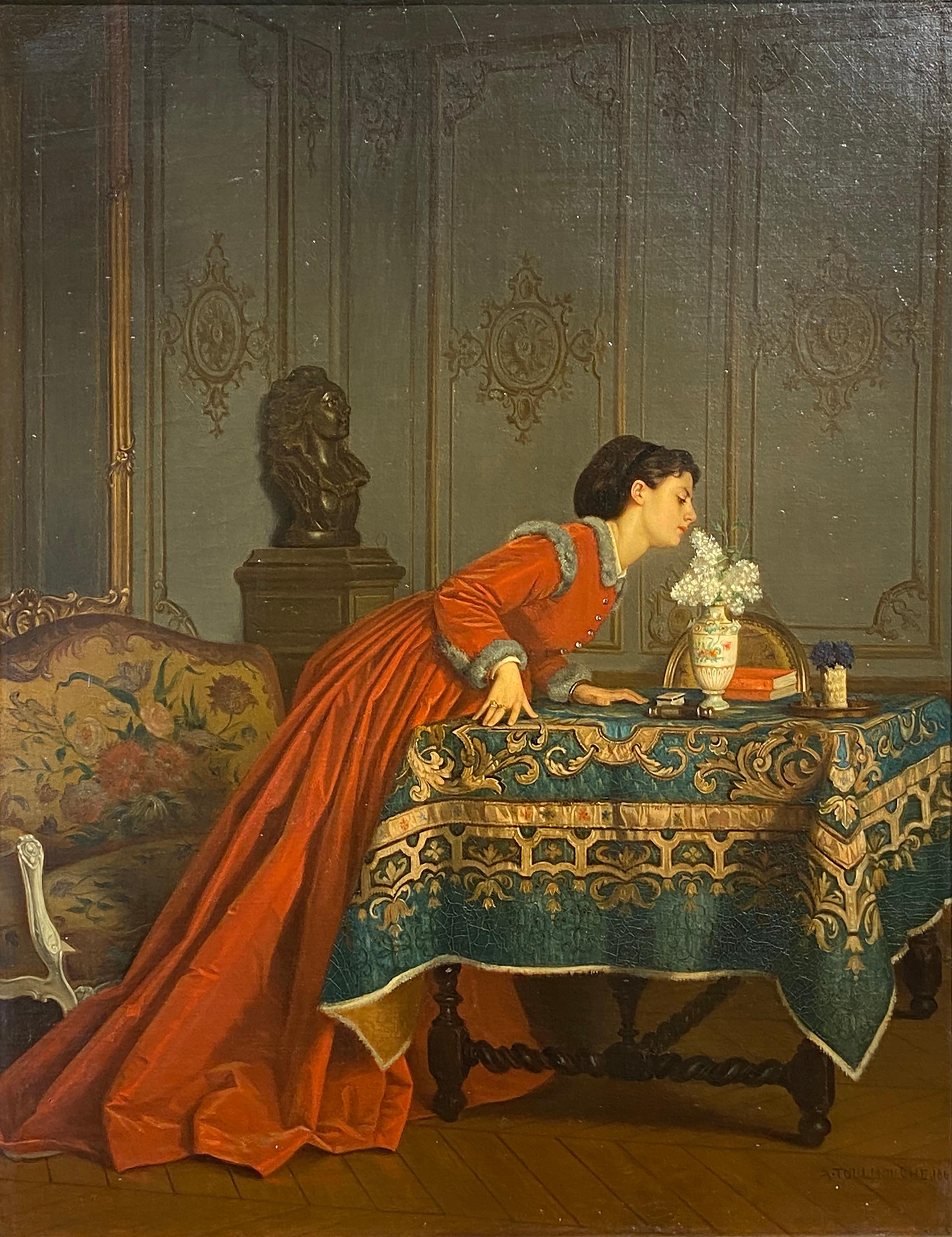 Auguste Toulmouche Figurative Painting - A Pleasant Scent