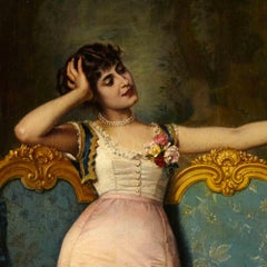 Auguste Toulmouche     Admirando  Su aspecto