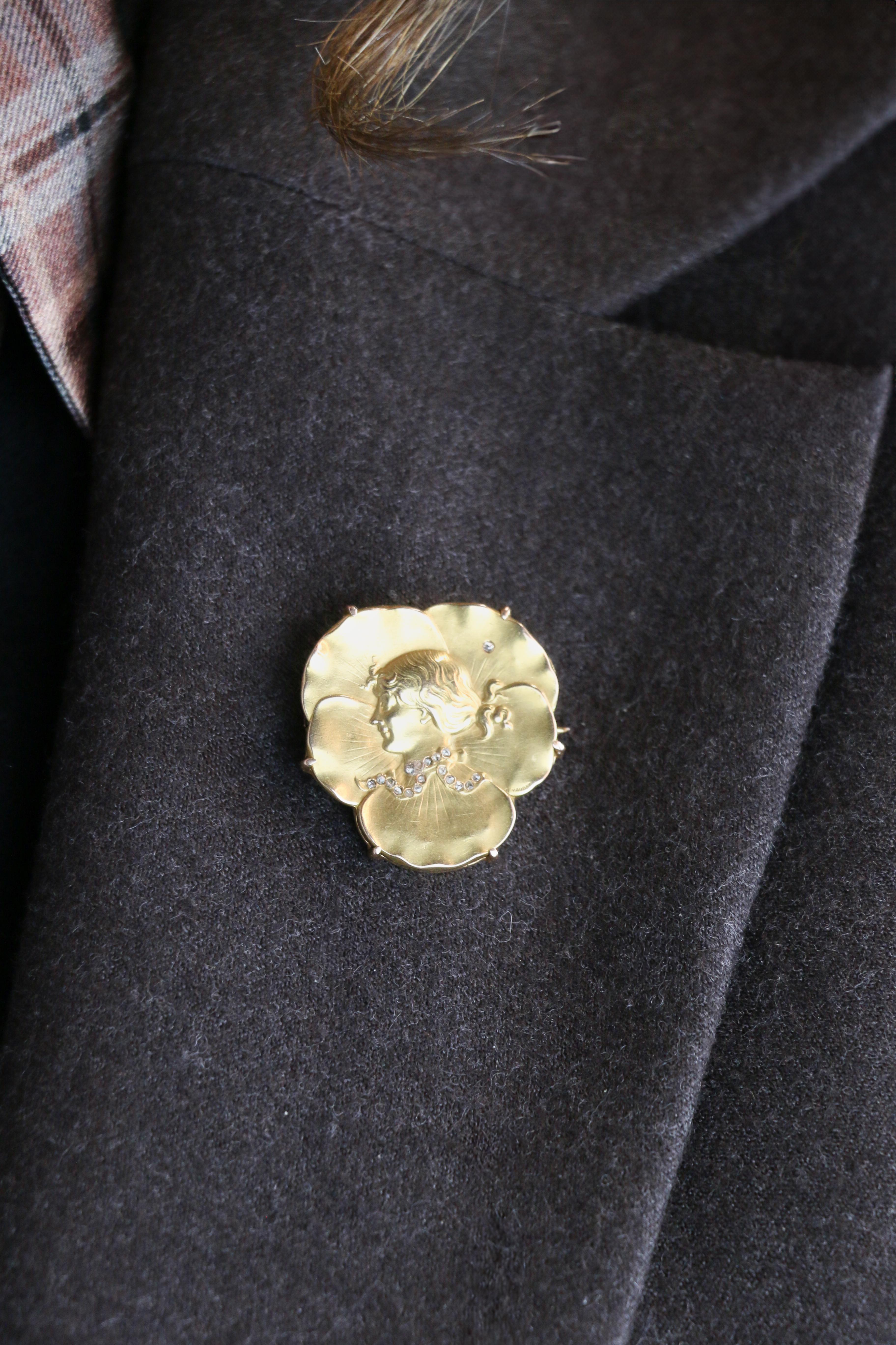 A.Vaudet - Broche Art Nouveau 