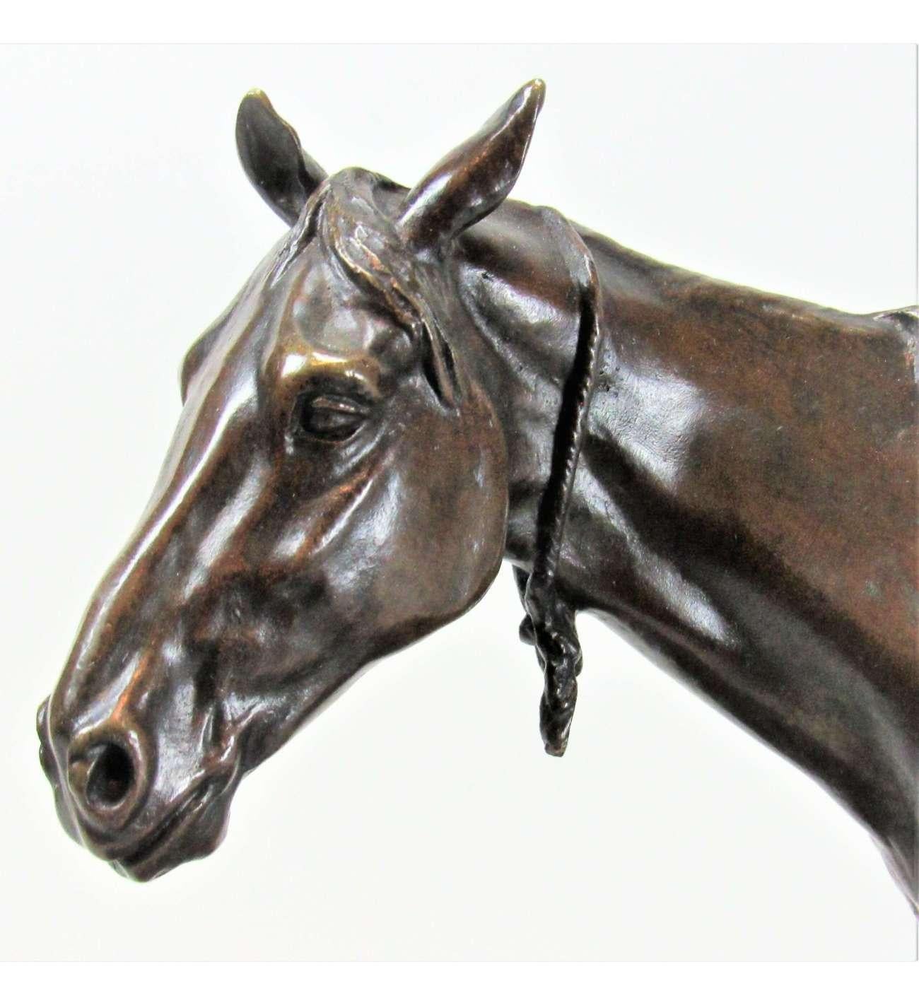 Vimar Auguste (1851-1916)+bronze, Bohemian horse and monkeys - Gold Figurative Sculpture by Auguste Vimar 