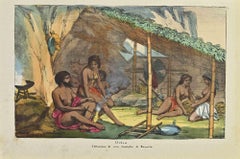 Costumes africains anciens - Lithographie d'Auguste Wahlen - 1844