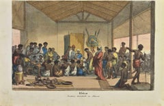 Alte afrikanische Bräuche - Lithographie von Auguste Wahlen - 1844