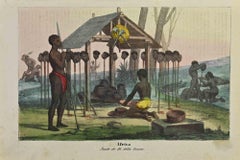 Alte afrikanische Bräuche - Lithographie von Auguste Wahlen - 1844