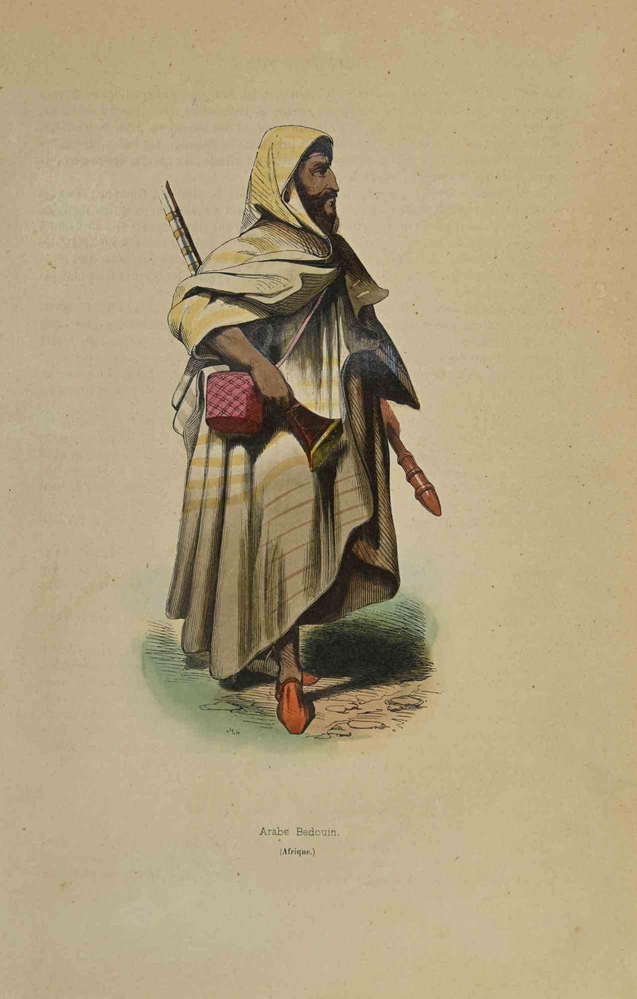 Arabe Bedouin ist eine handkolorierte Lithographie von Auguste Wahlen aus dem Jahr 1844.

Gute Bedingungen.

Das Kunstwerk gehört zu der Suite Moeurs, usages et costumes de tous les peuples du monde, d'après des documents authentiques et les voyages
