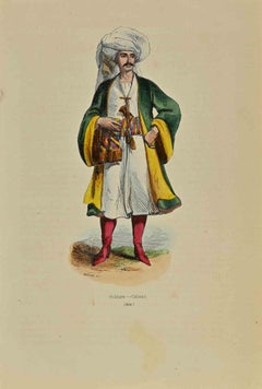 Bokhara, Usbeks - Lithograph by Auguste Wahlen - 1844