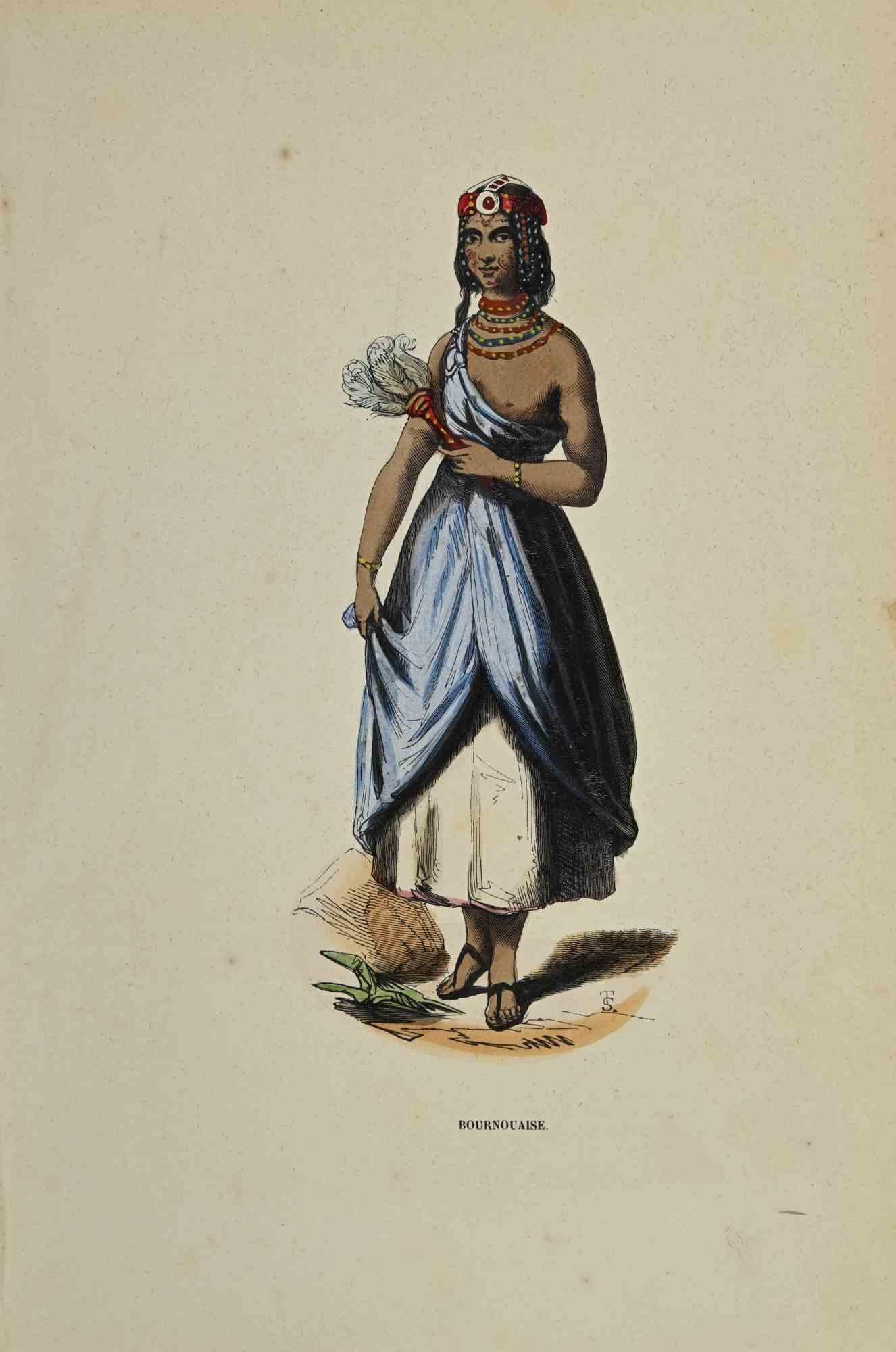 Bournouaise - Lithograph by Auguste Wahlen - 1844